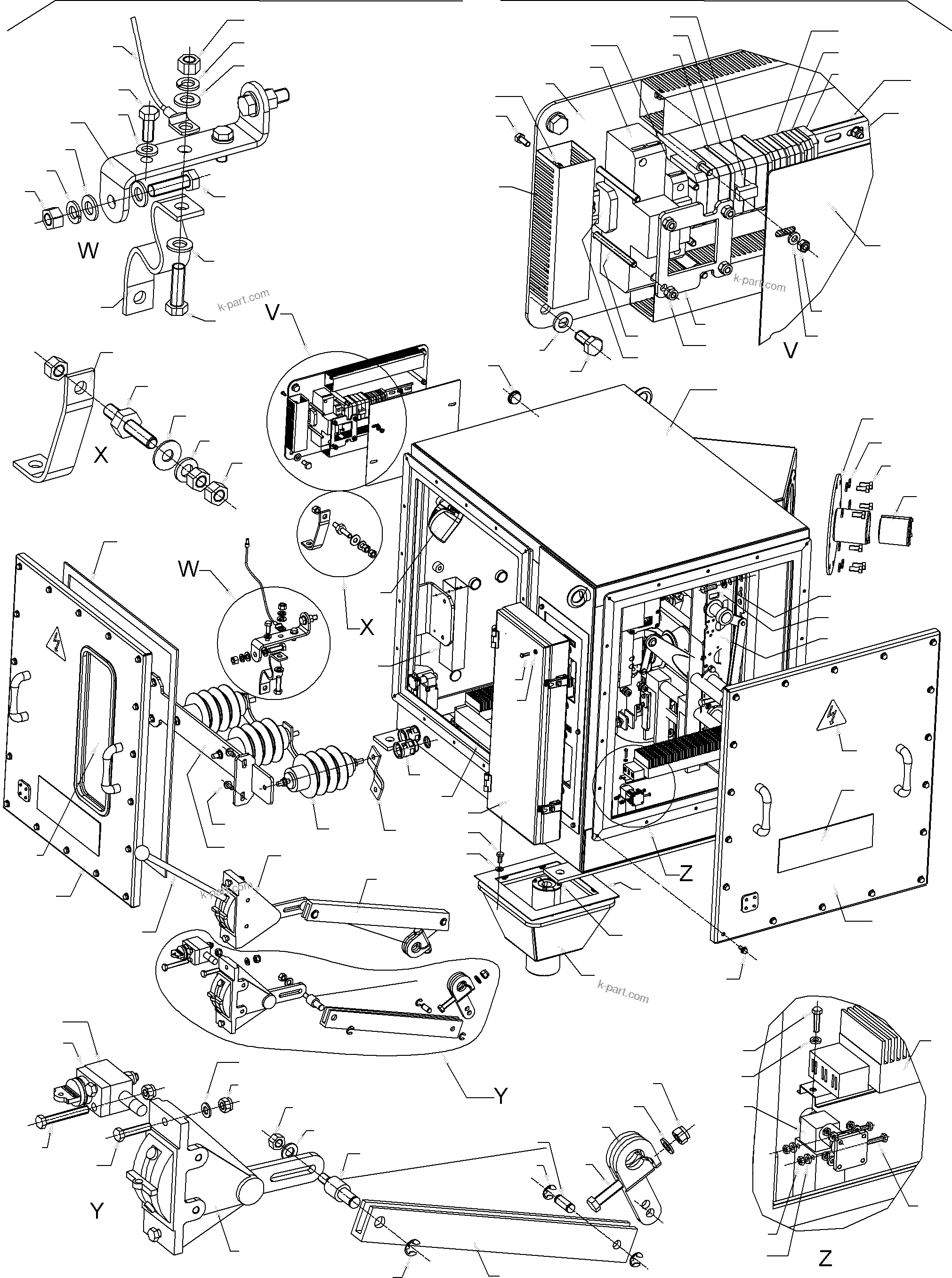 Komatsu parts book diagram for PC4000-6E S/N 08265: JUNCTION BOX