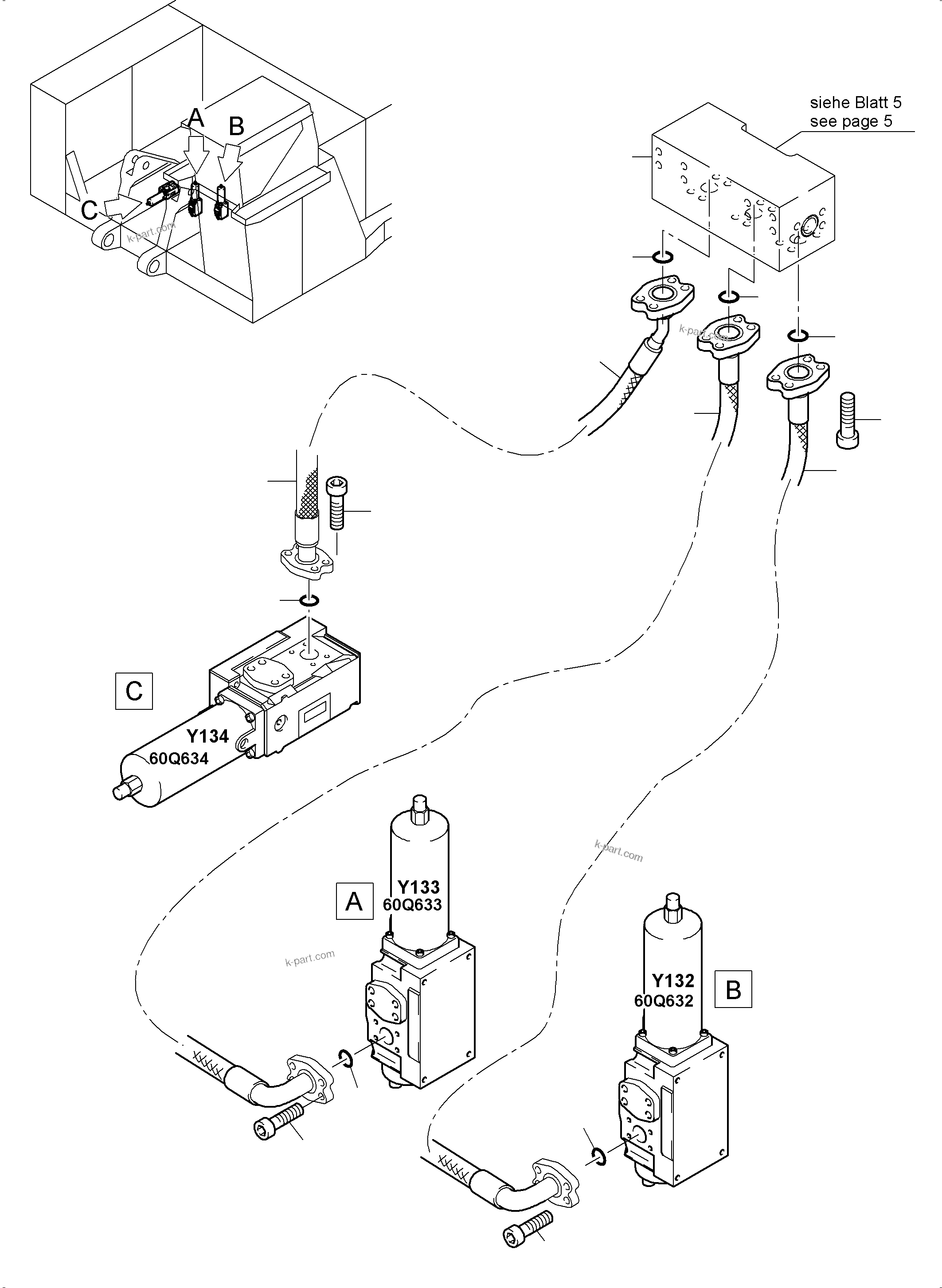 Komatsu parts book diagram for PC4000-6E S/N 08265: FLOAT POSITION