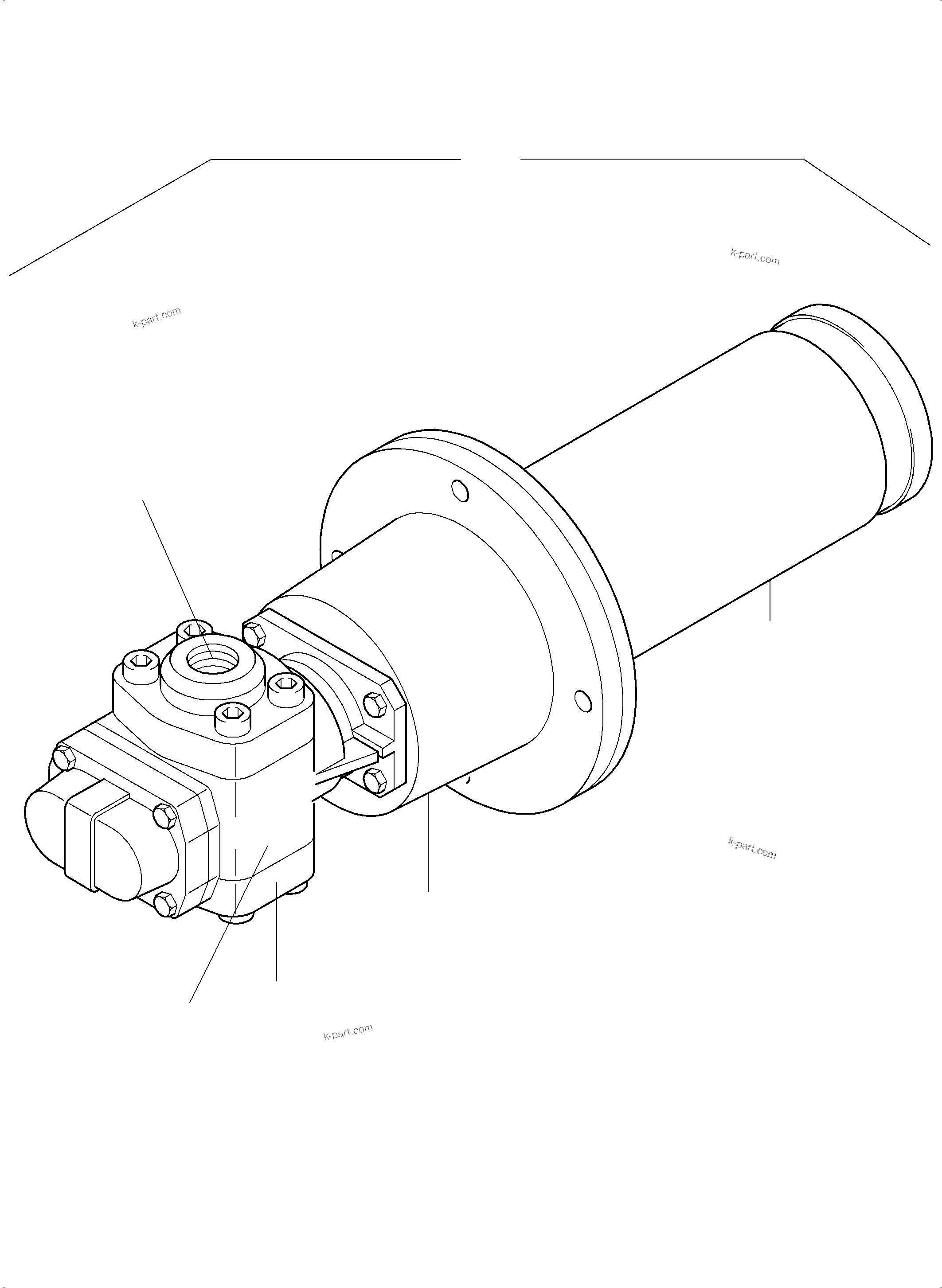 Komatsu parts book diagram for PC4000-6E S/N 08265: GEAR PUMP UNIT