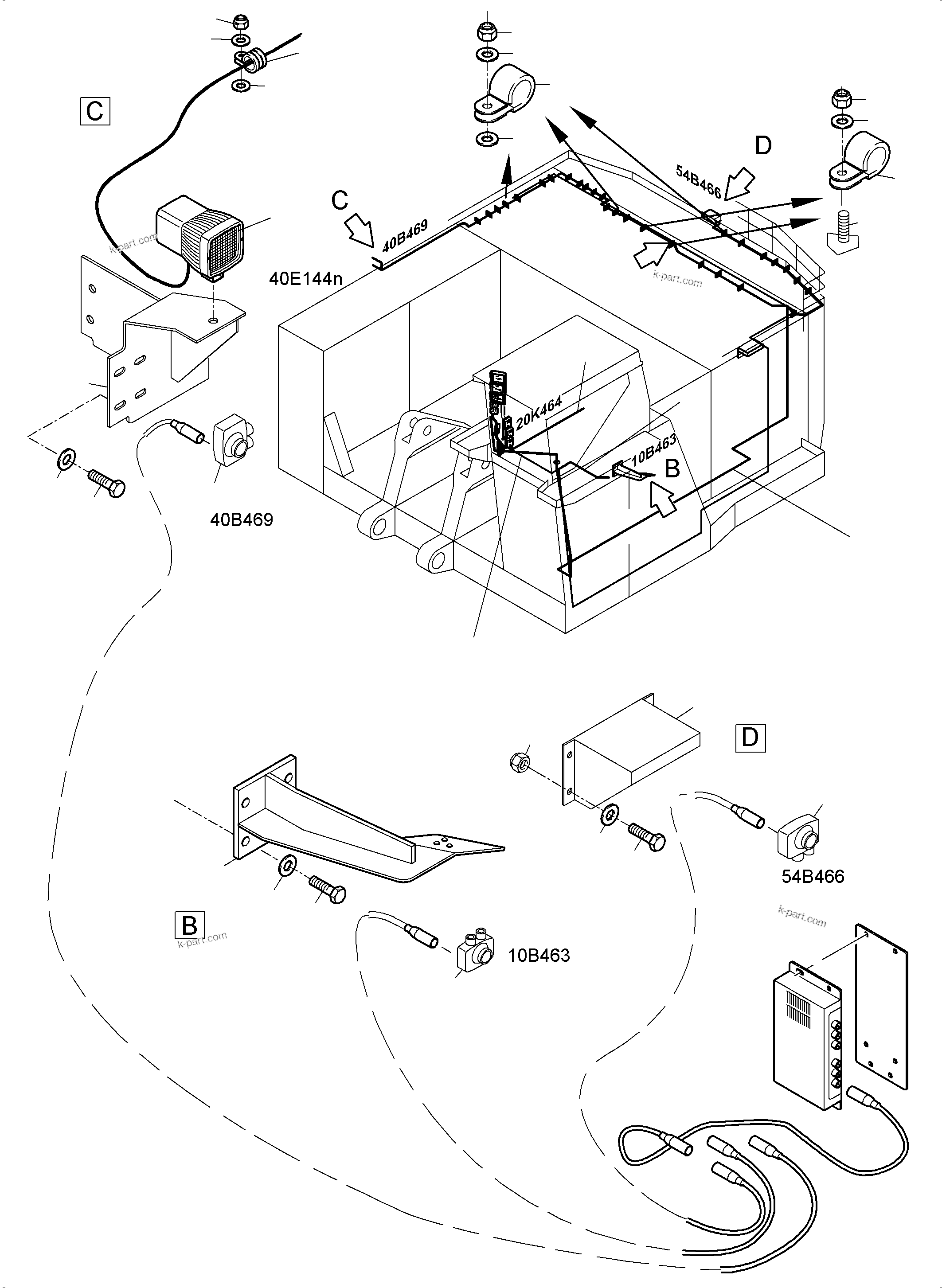 Komatsu parts book diagram for PC4000-6E S/N 08265: CAMERASYSTEM