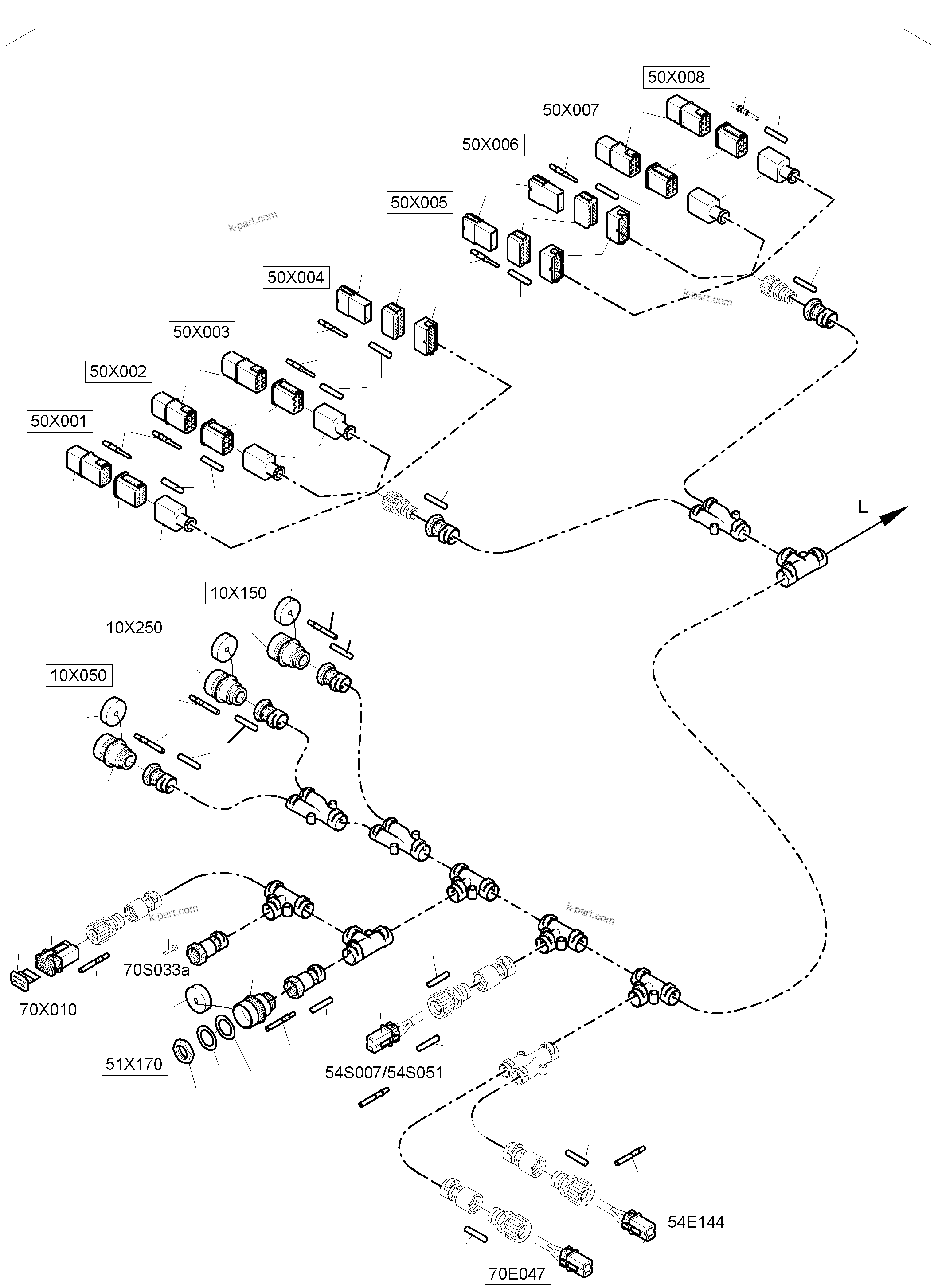 Komatsu parts book diagram for PC4000-6E S/N 08265: LIGHTING EQUIPMENT