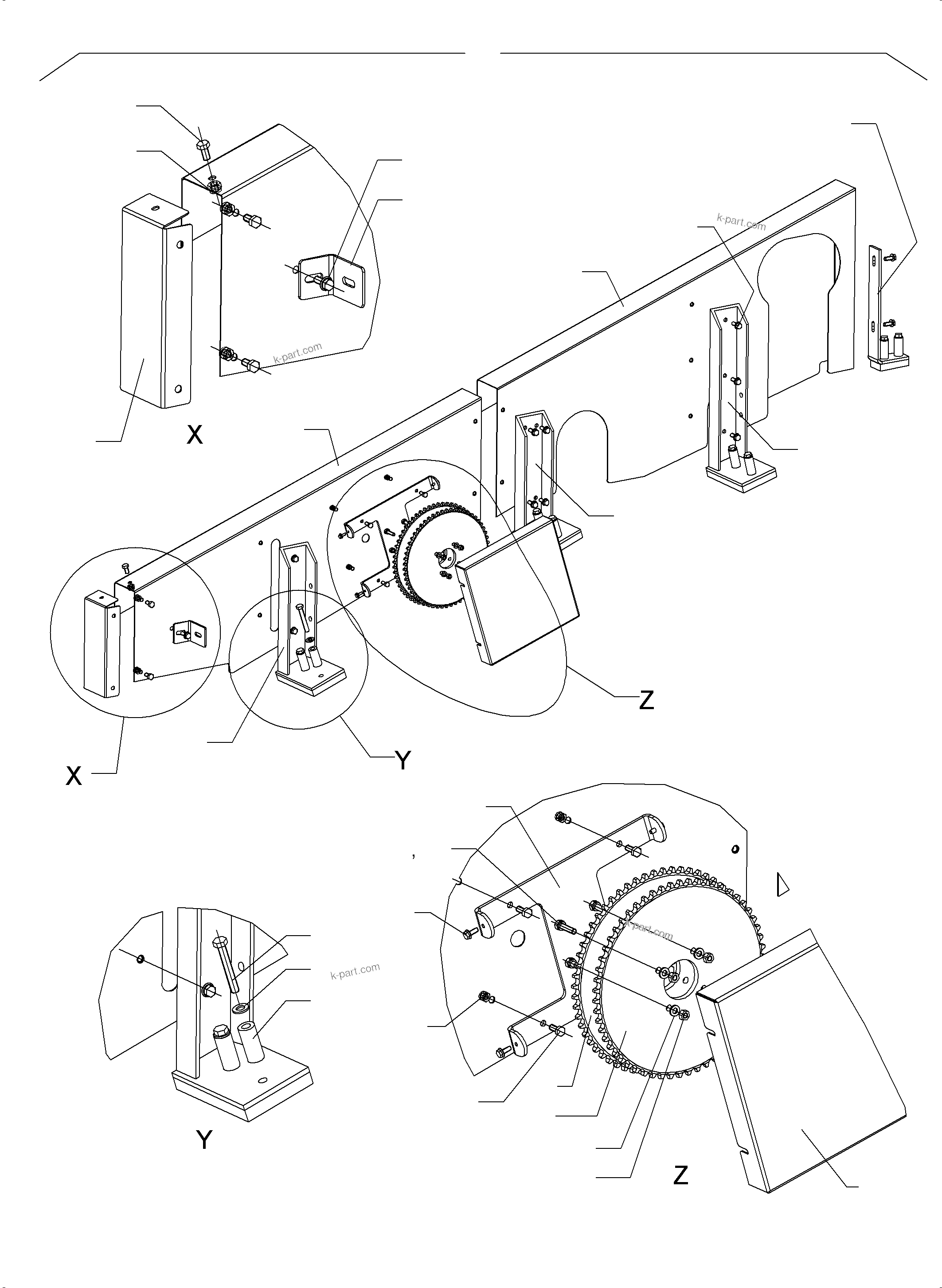 Komatsu parts book diagram for PC4000-6E S/N 08265: CABLE DRUM
