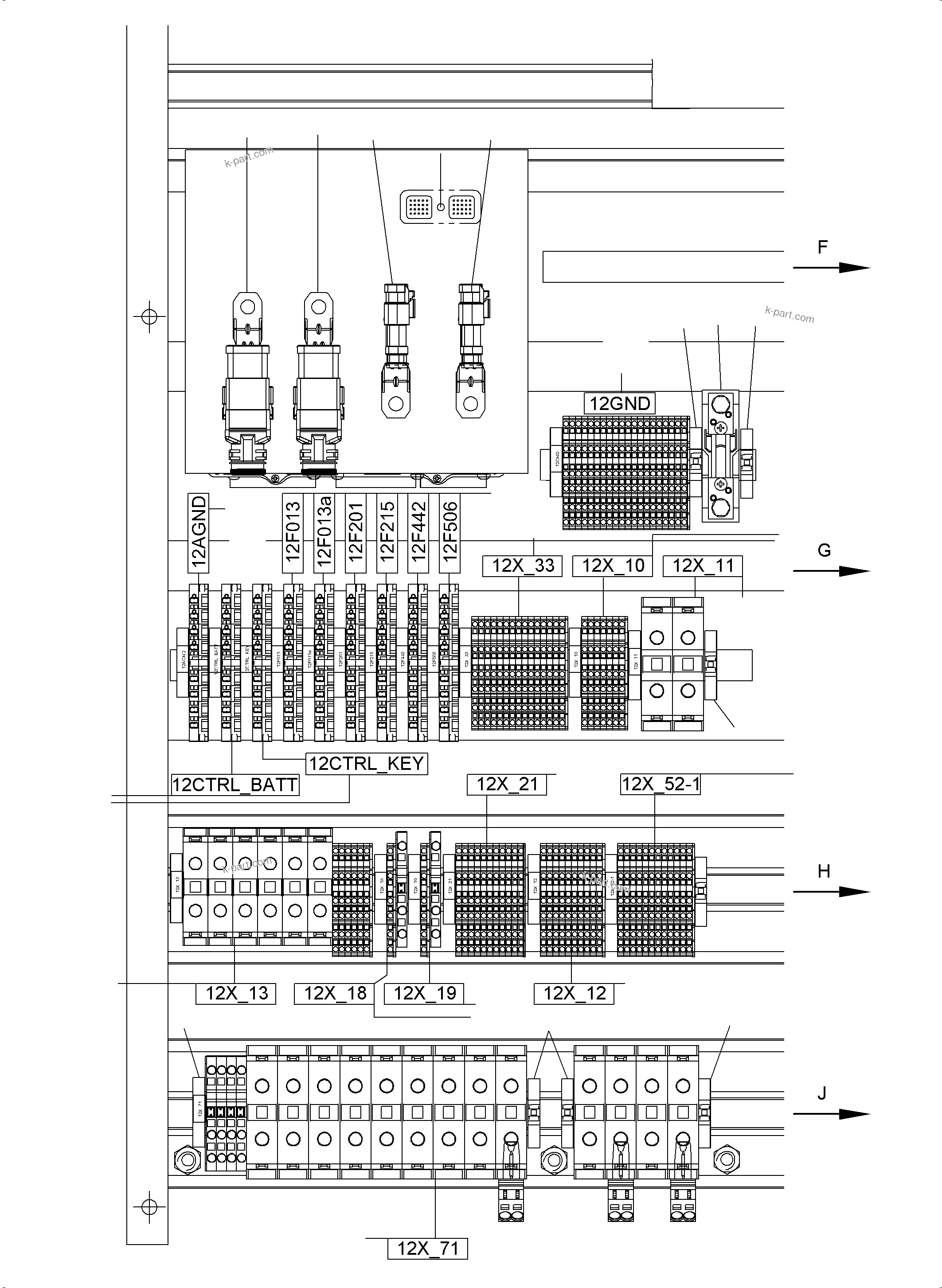 Komatsu parts book diagram for PC4000-6E S/N 08265: MOUNTING PLATE-CAB SUPPORT-LOCATION 12