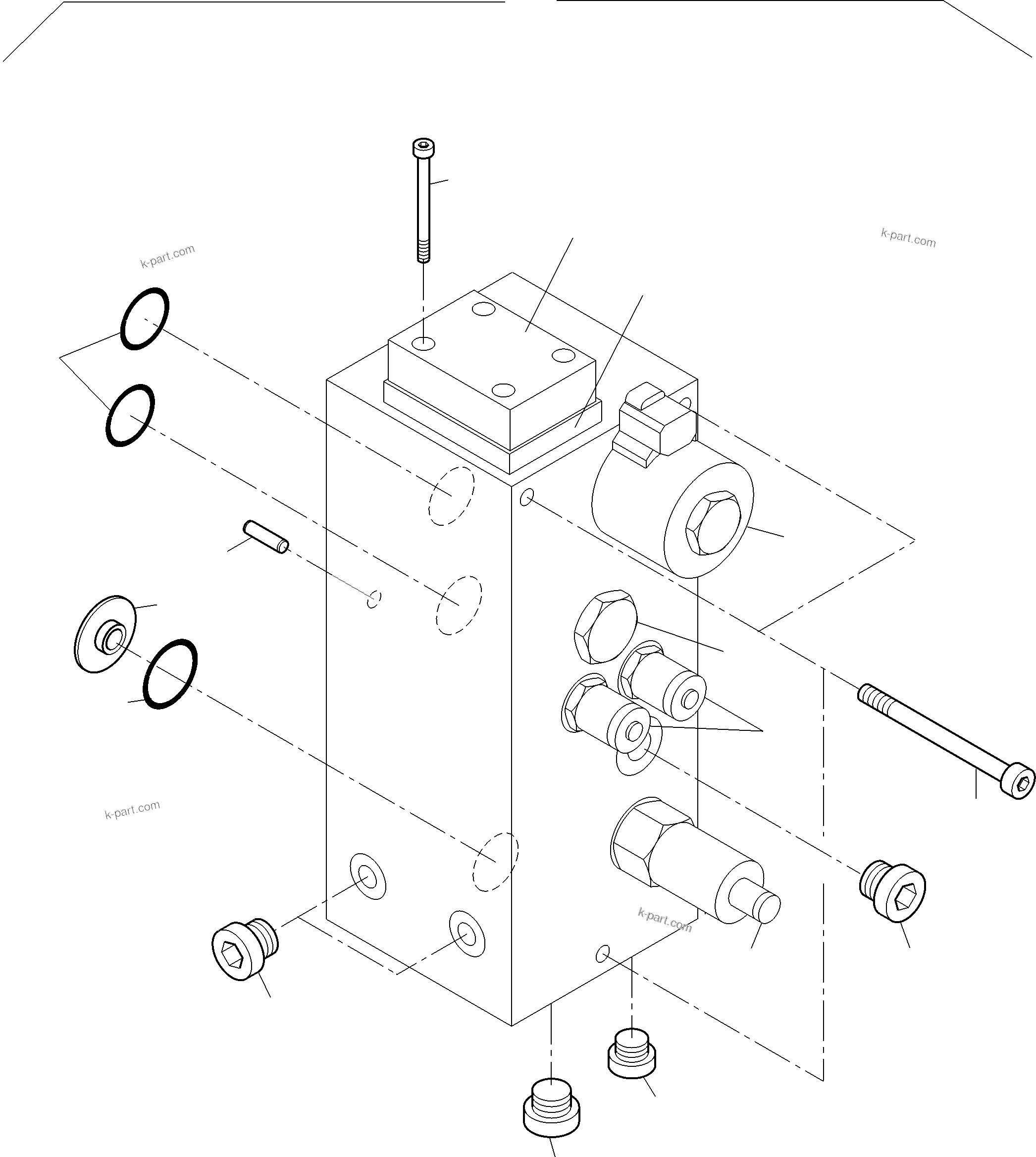 Komatsu parts book diagram for PC4000-11 S/N 08273: VALVE - TRAVELLING GEAR