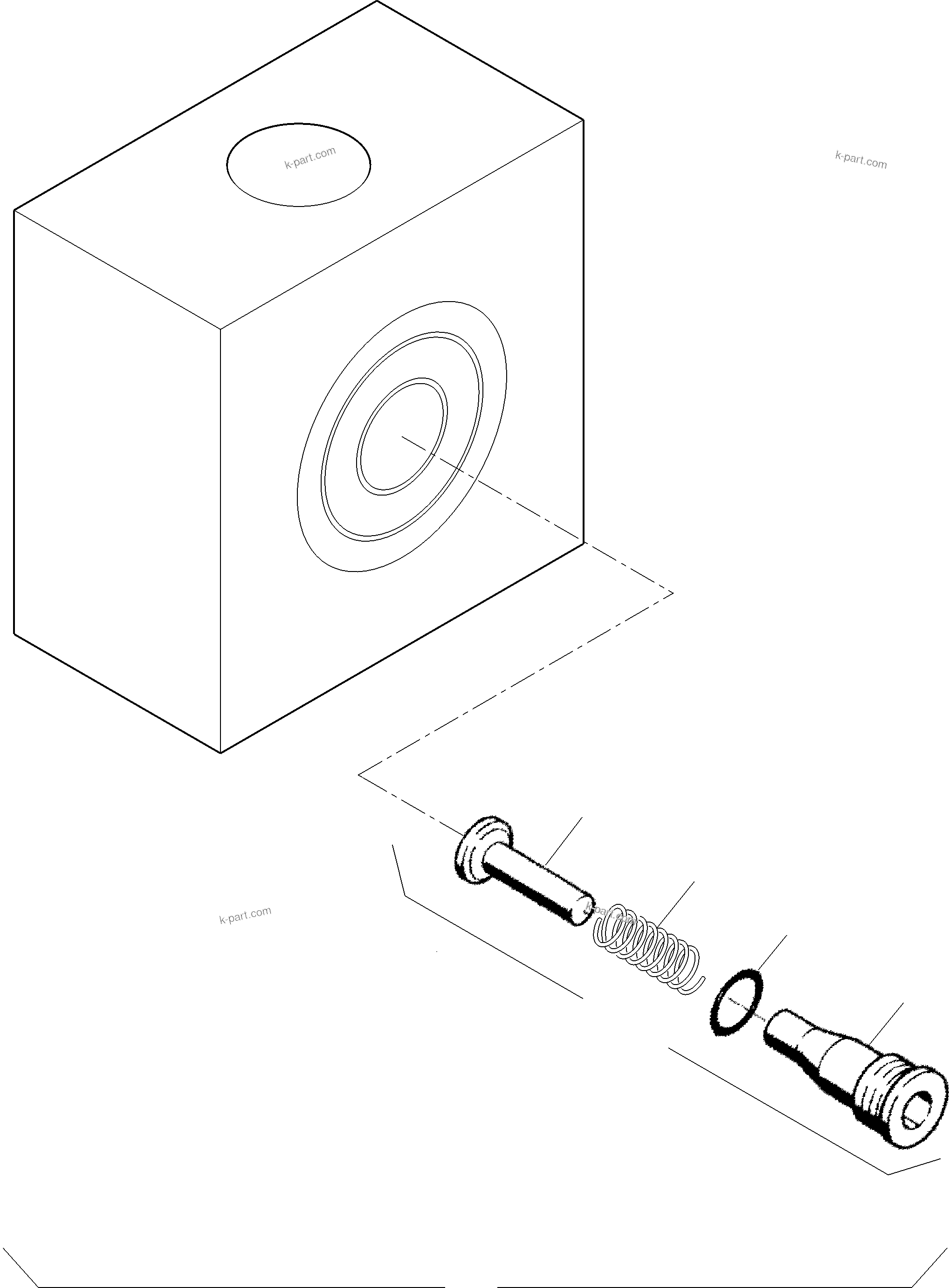 Komatsu parts book diagram for PC4000-11 S/N 08273: ANTICAVITATION VALVE