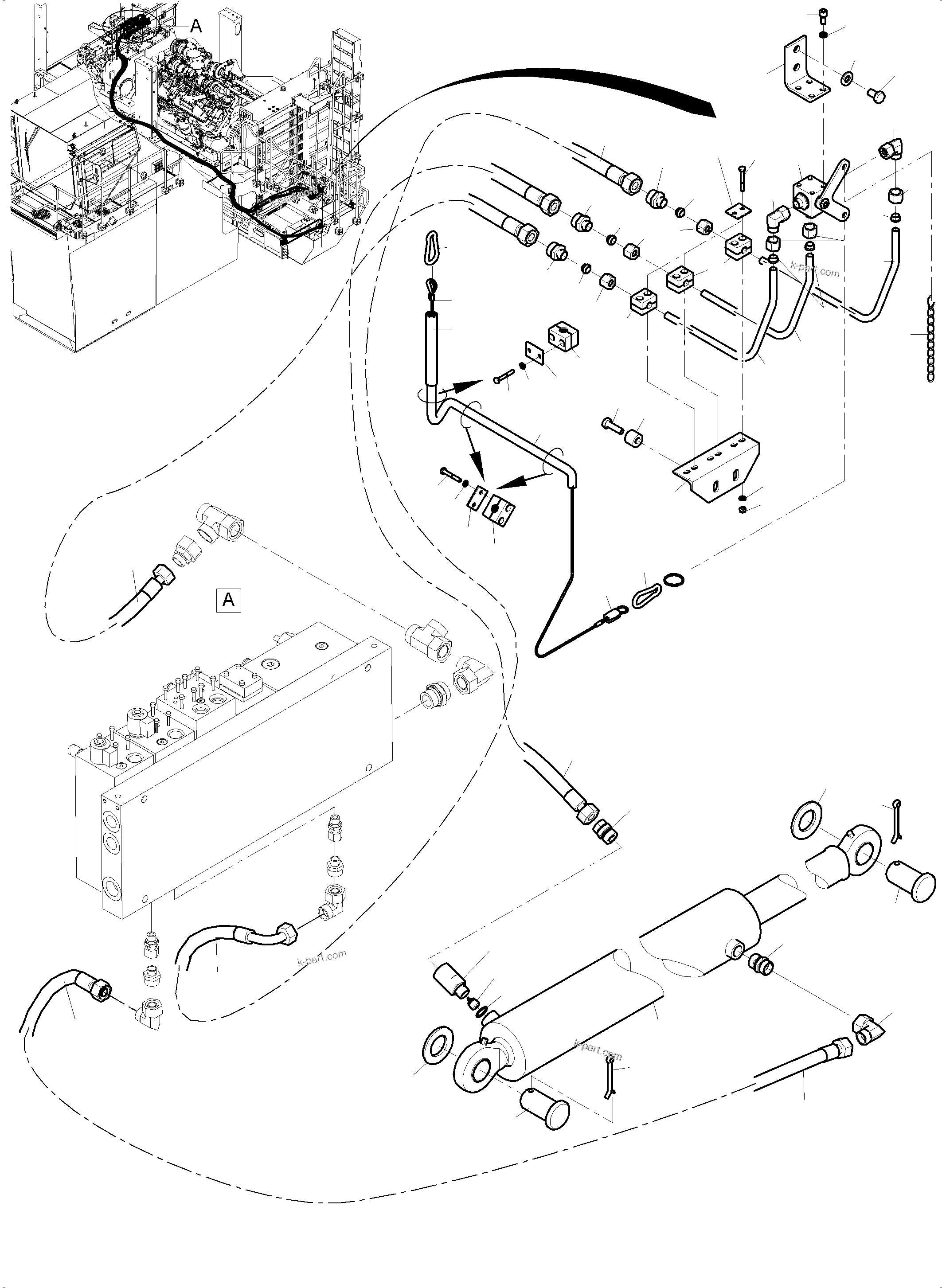 Komatsu parts book diagram for PC4000-11 S/N 08273: STEPS