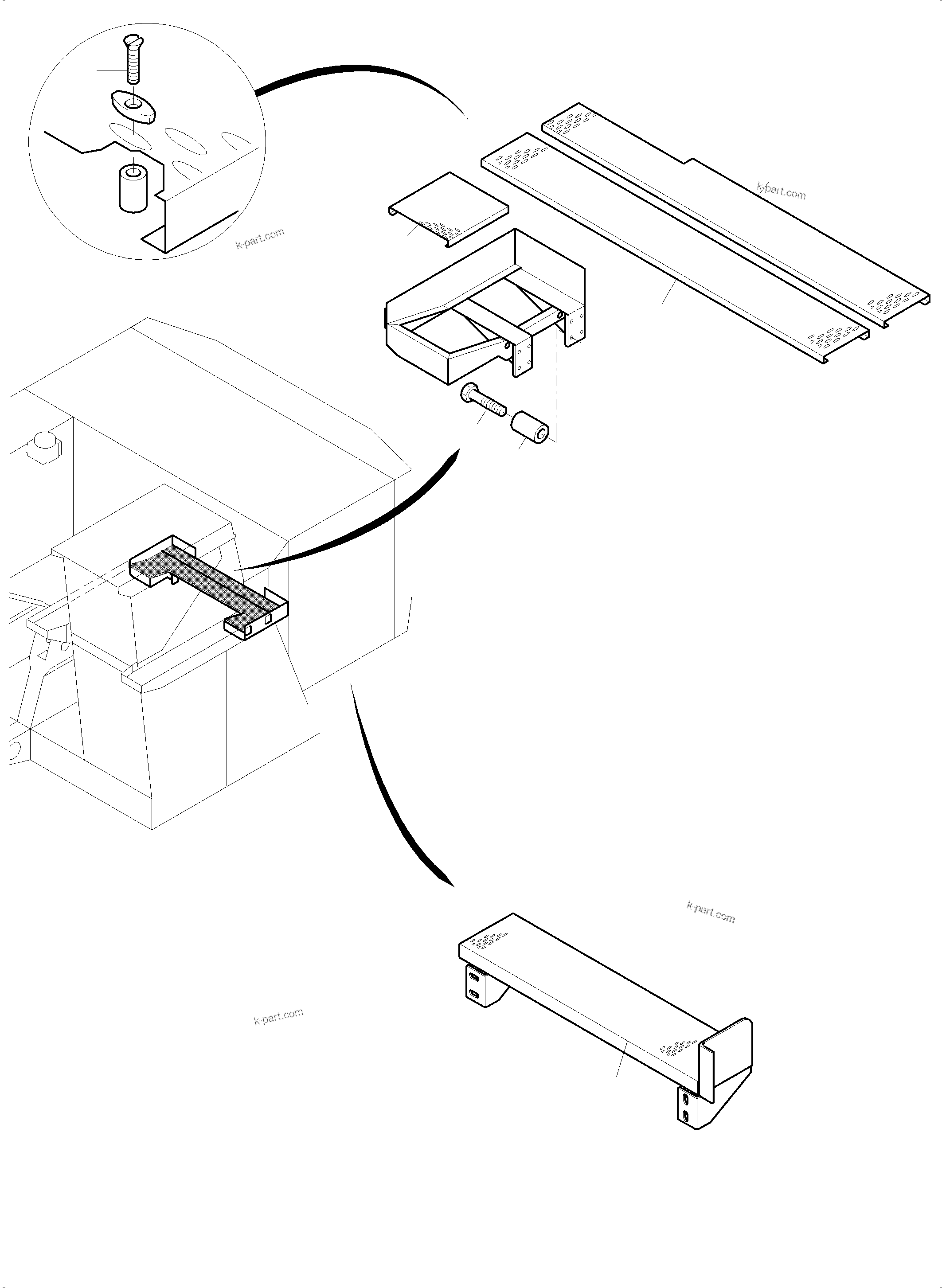 Komatsu parts book diagram for PC4000-11 S/N 08273: RAILS AND PLATFORMS