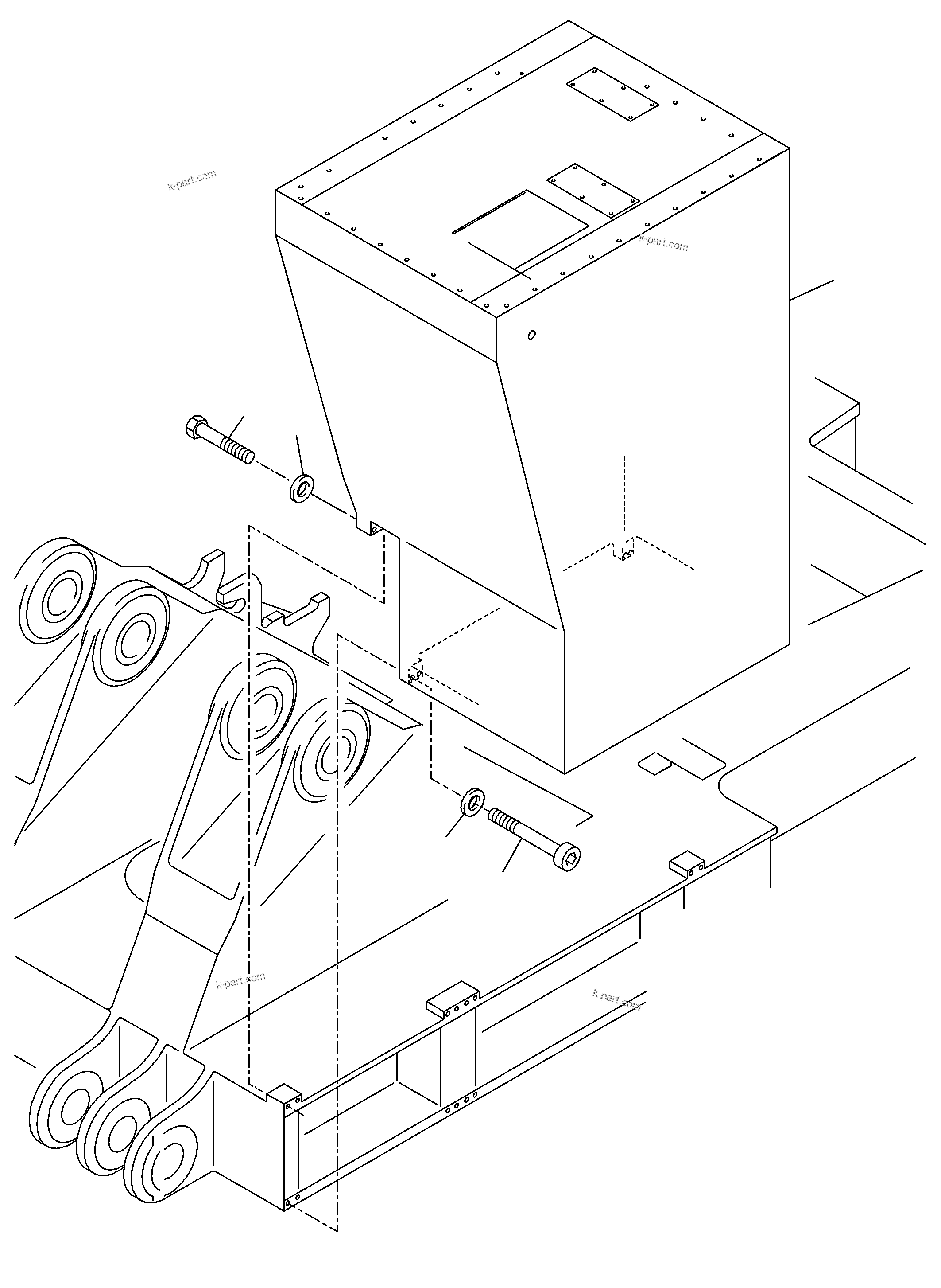 Komatsu parts book diagram for PC4000-11 S/N 08273: CAB SUPPORT