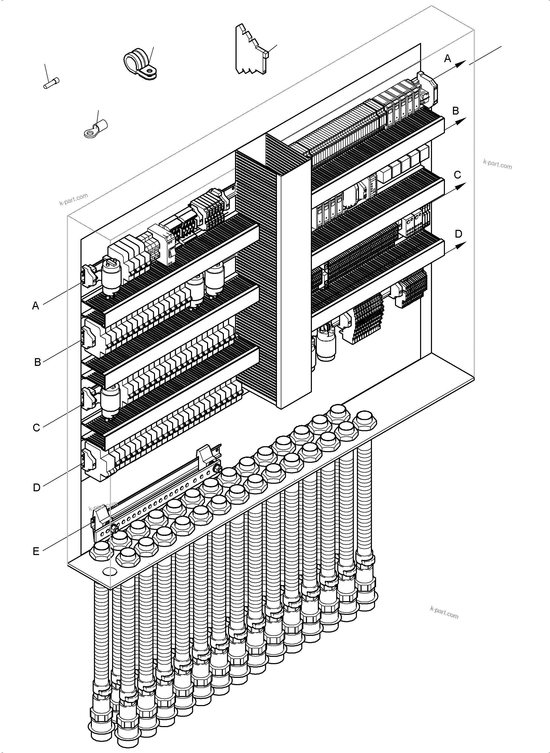 Komatsu parts book diagram for PC4000-11 S/N 08273: SWITCH FRAMING-CAB SUPPORT-LOCATION 11