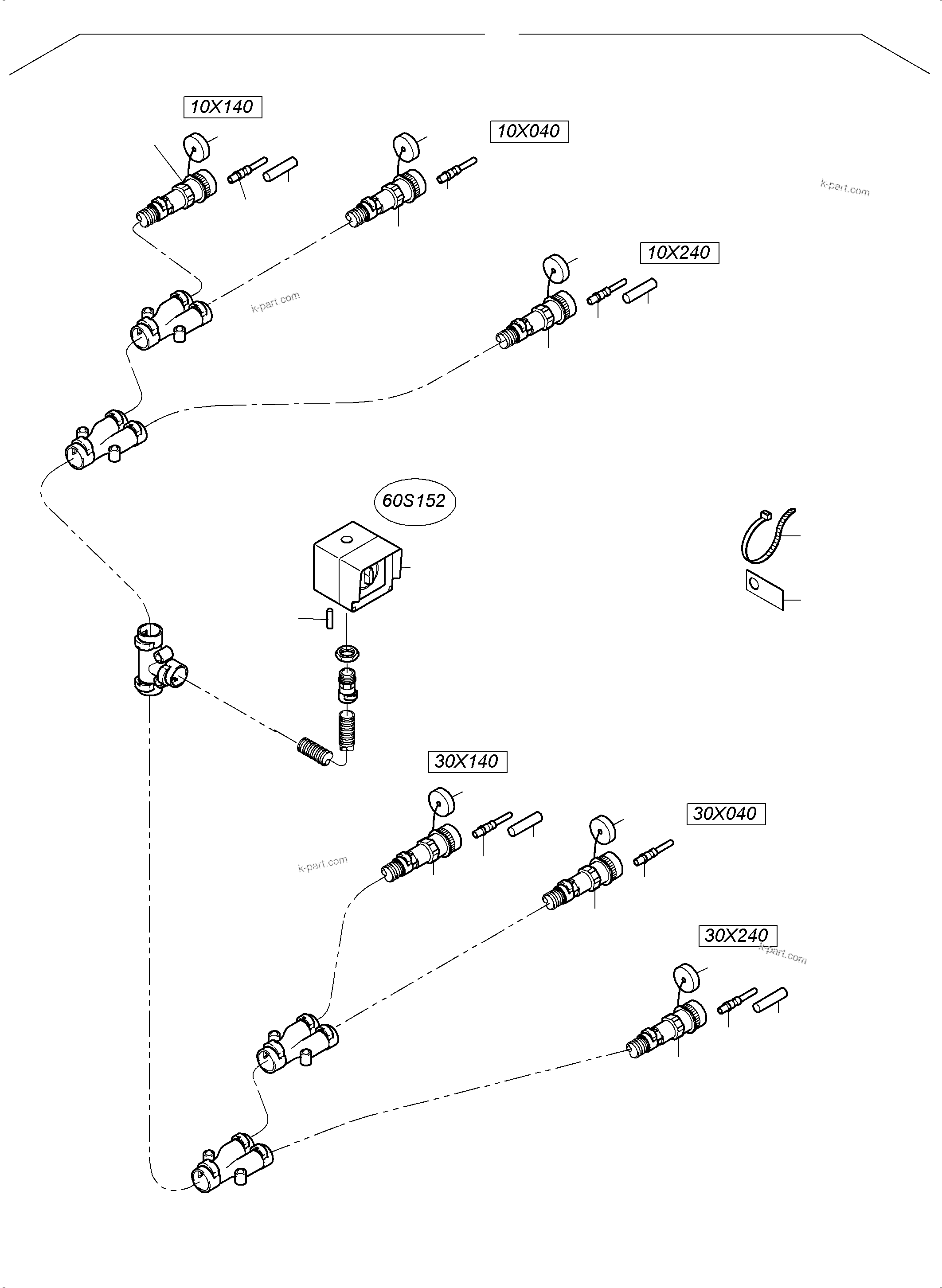 Komatsu parts book diagram for PC4000-11 S/N 08273: CABLES - TANK SENSOR