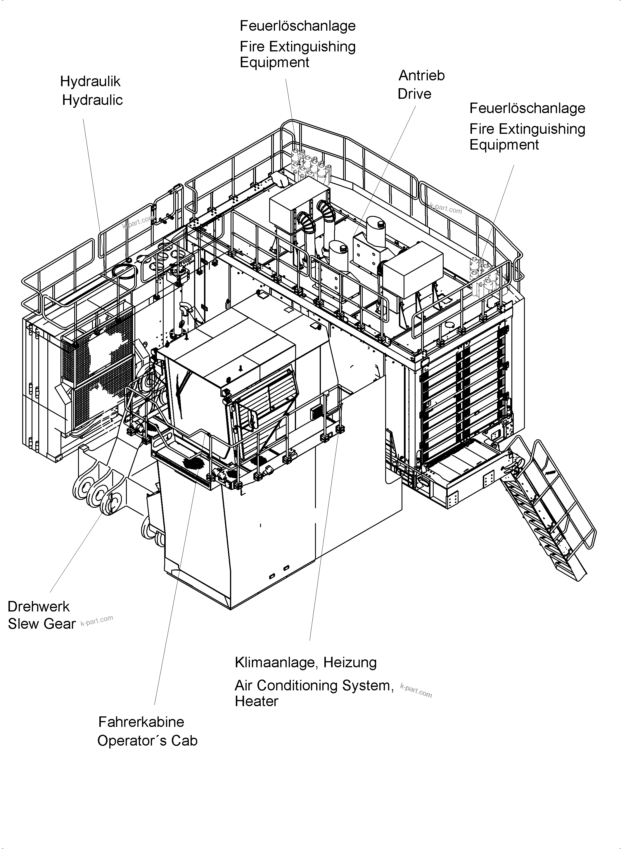 Komatsu parts book diagram for PC4000-11 S/N 08273: 