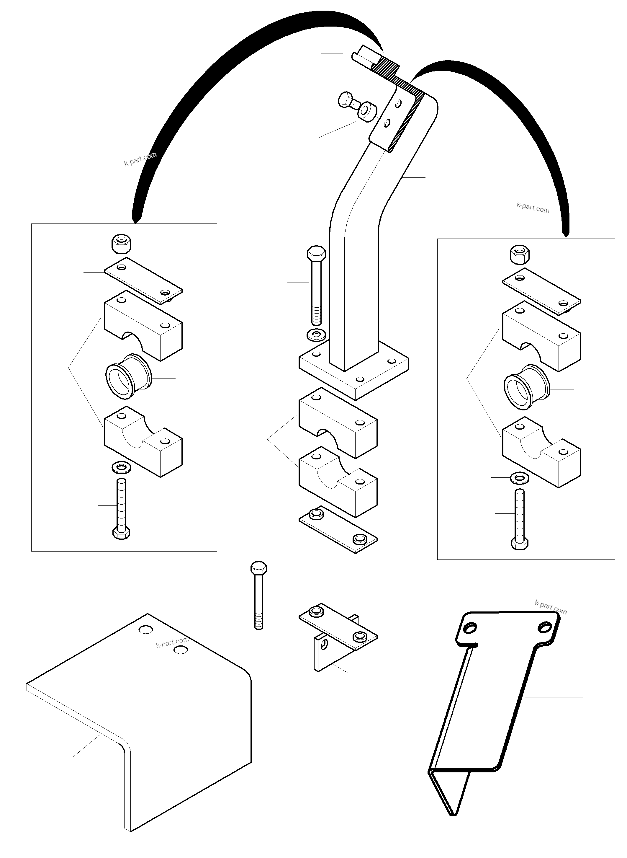 Komatsu parts book diagram for PC4000-11 S/N 08273: BOOM BACKHOE EQUIPMENT 9,75 M