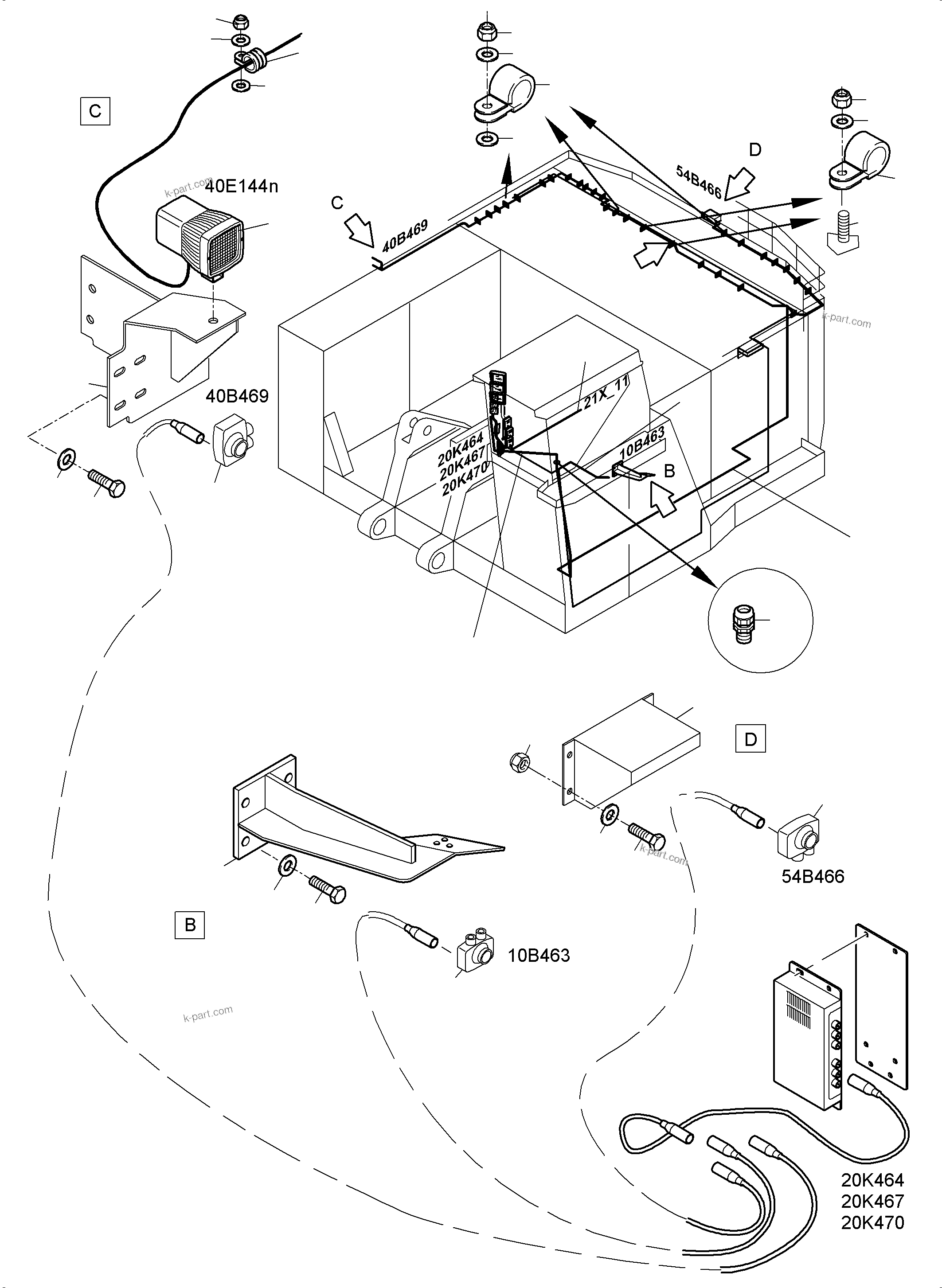 Komatsu parts book diagram for PC4000-11 S/N 08273: CAMERASYSTEM