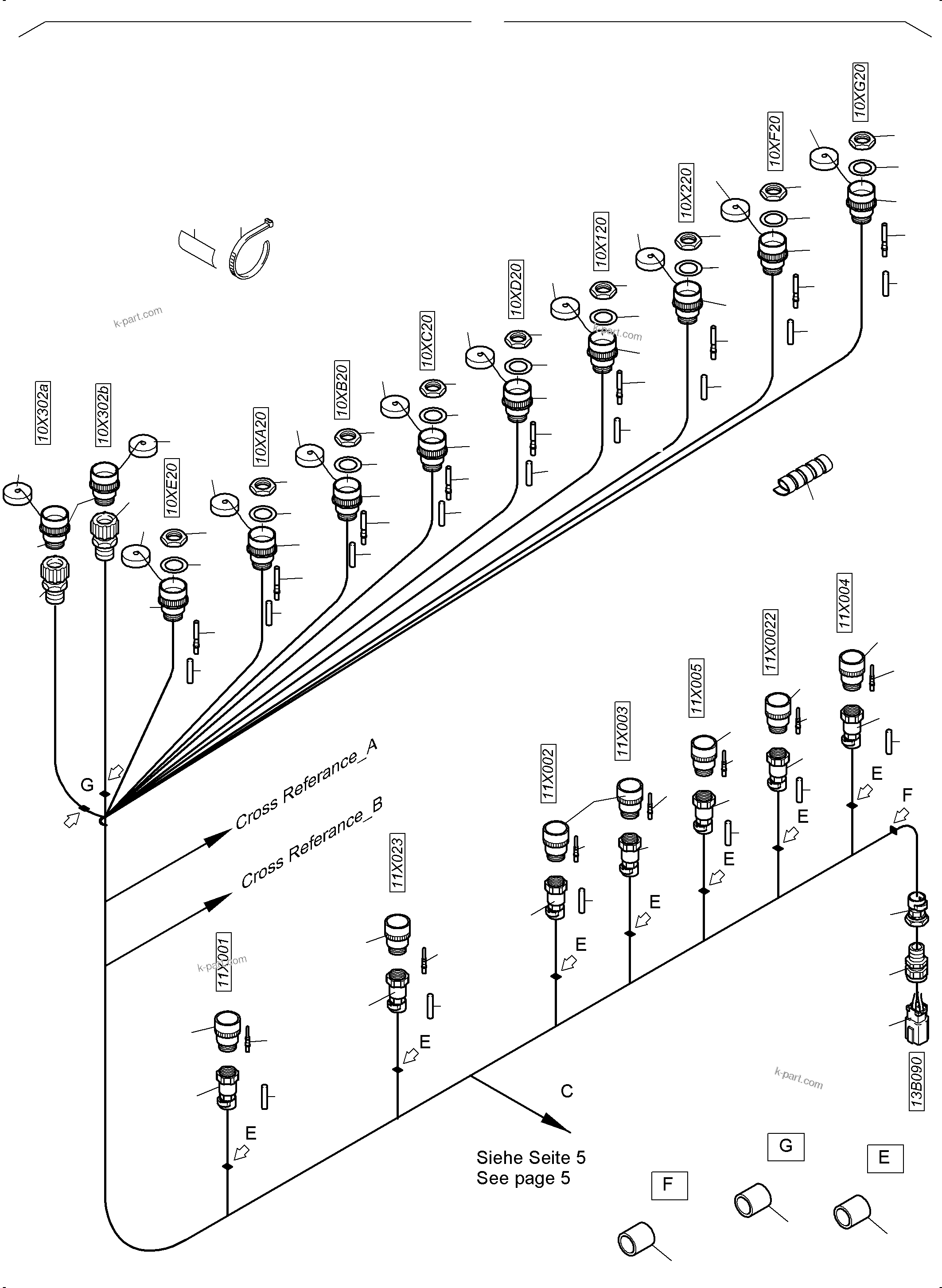 Komatsu parts book diagram for PC4000-11 S/N 08273: ELECTRIC - CAB SUPPORT