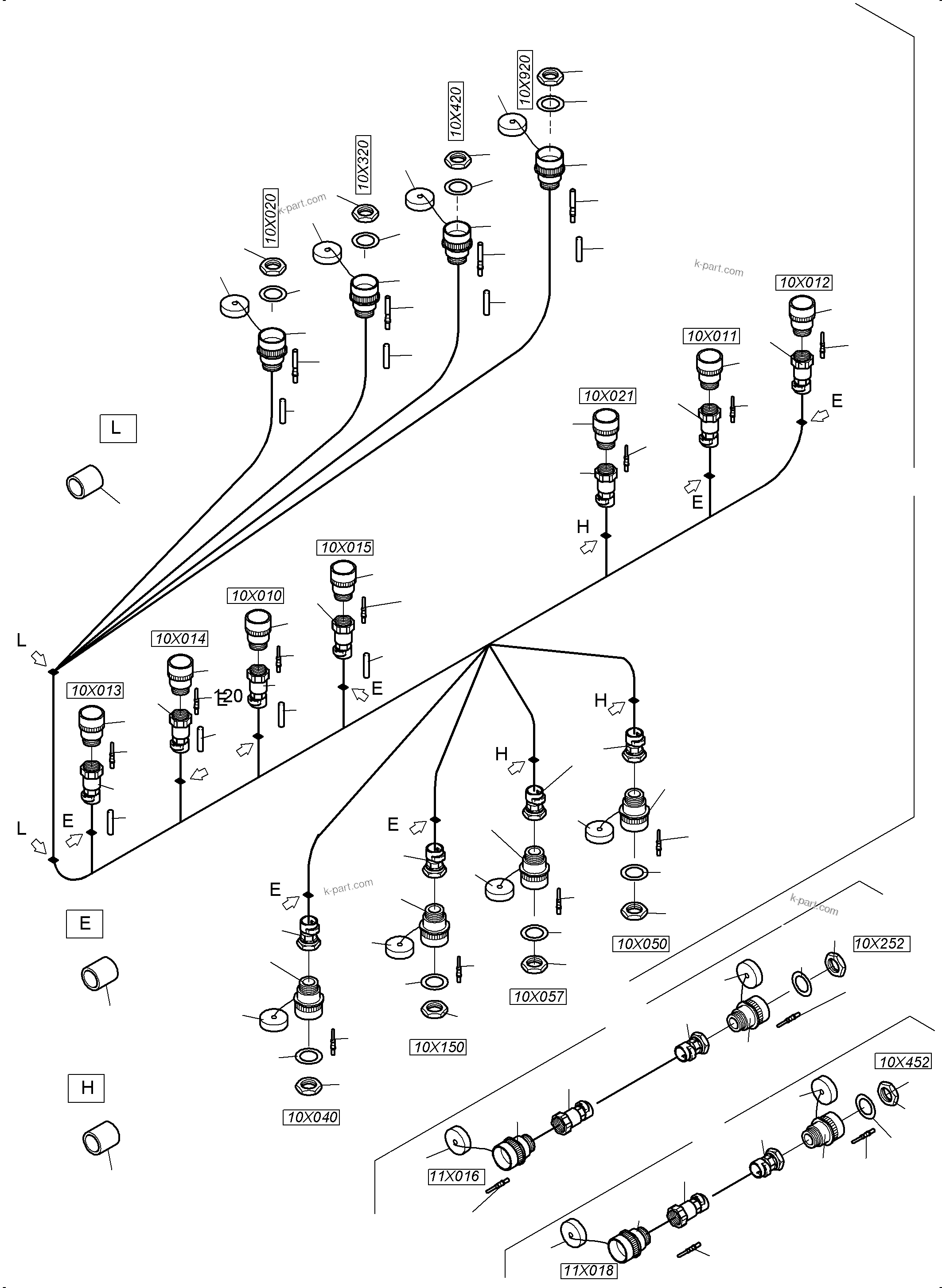 Komatsu parts book diagram for PC4000-11 S/N 08273: ELECTRIC - CAB SUPPORT