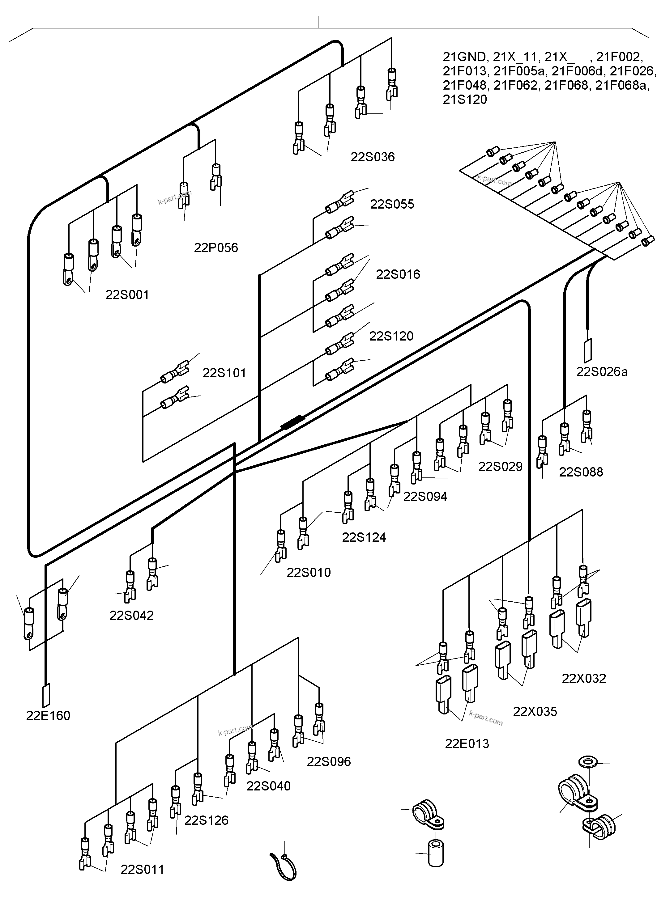 Komatsu parts book diagram for PC4000-11 S/N 08273: CABIN-HARNESSES-ELECTRIC