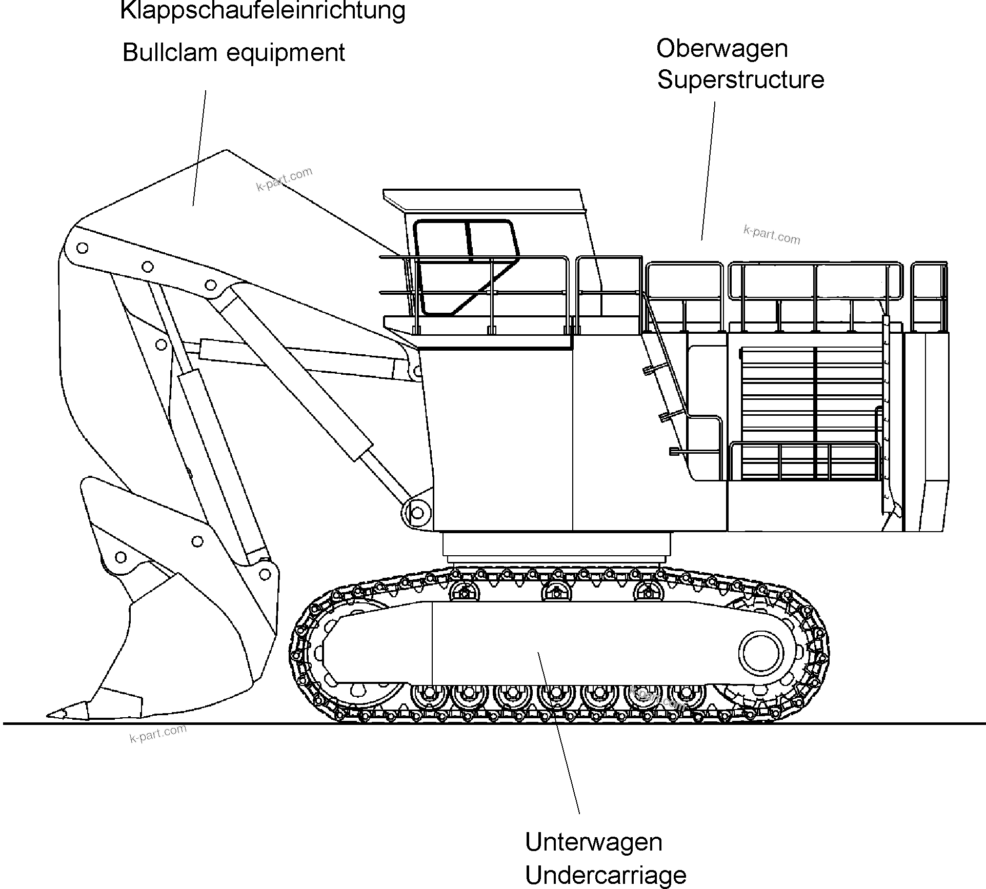 Komatsu parts book diagram for PC4000-6E S/N 08286: 