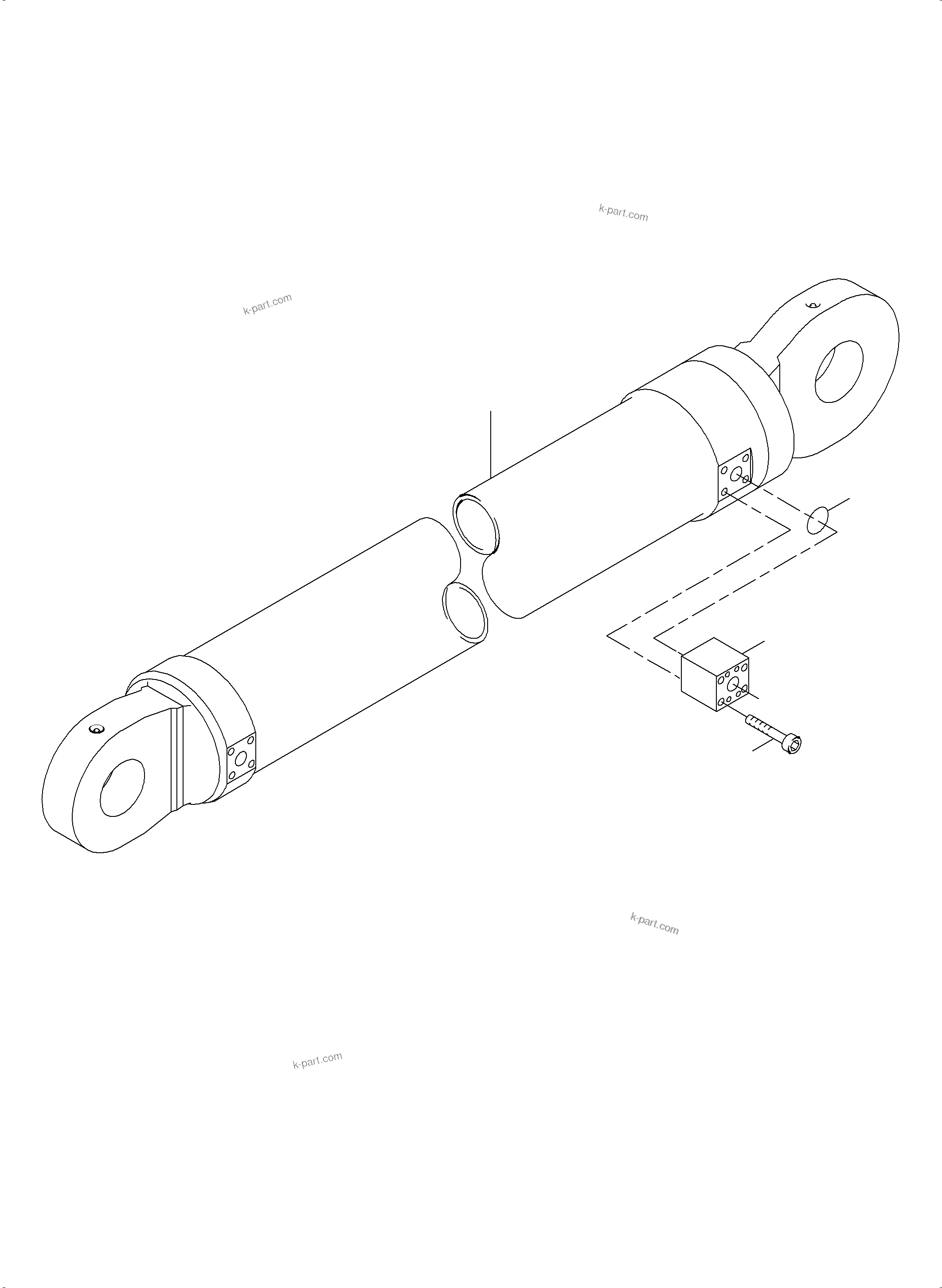 Komatsu parts book diagram for PC4000-6E S/N 08286: CONNECTOR BOOM CYLINDER (FS)