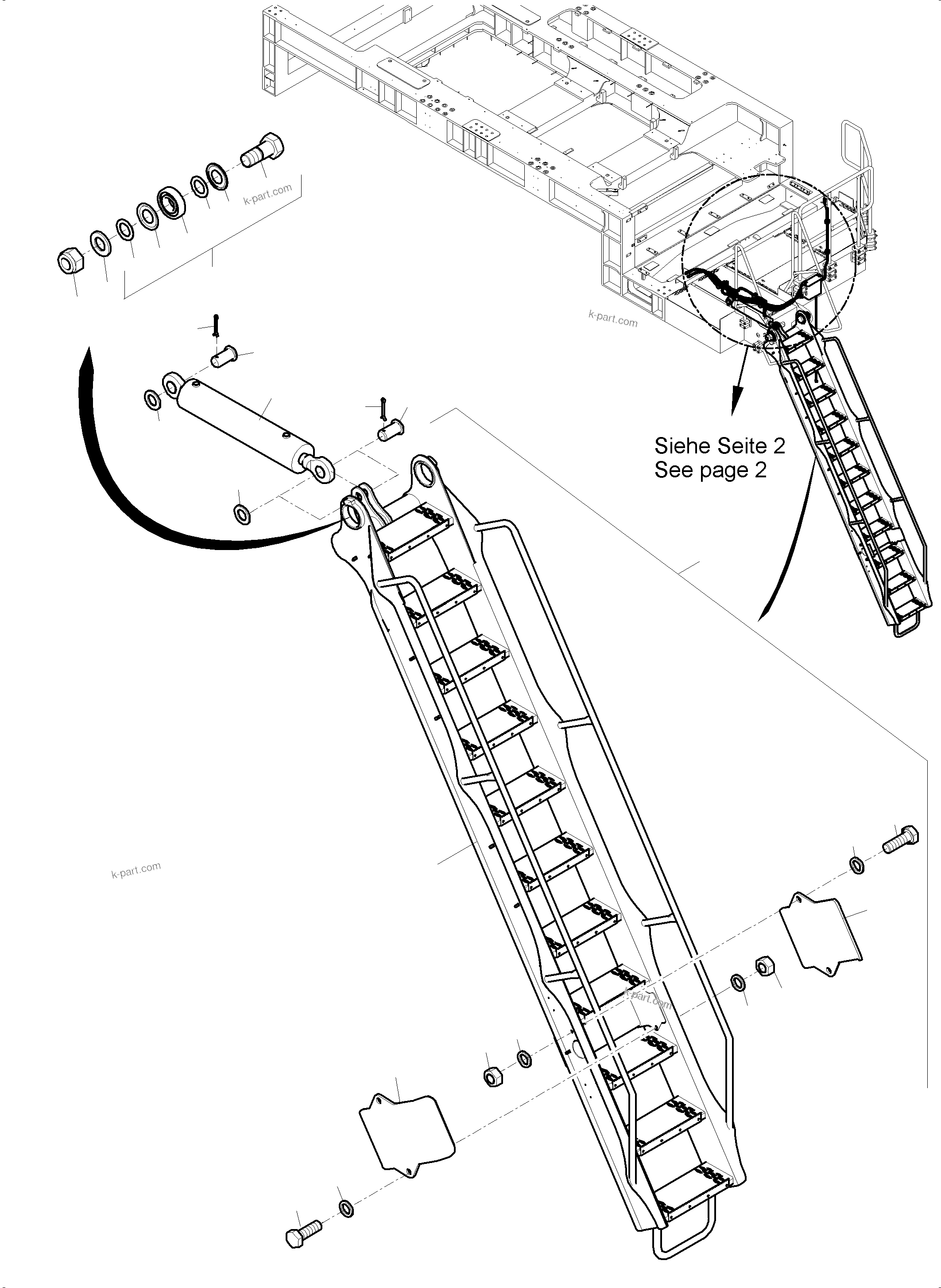 Komatsu parts book diagram for PC4000-6E S/N 08286: STEPS
