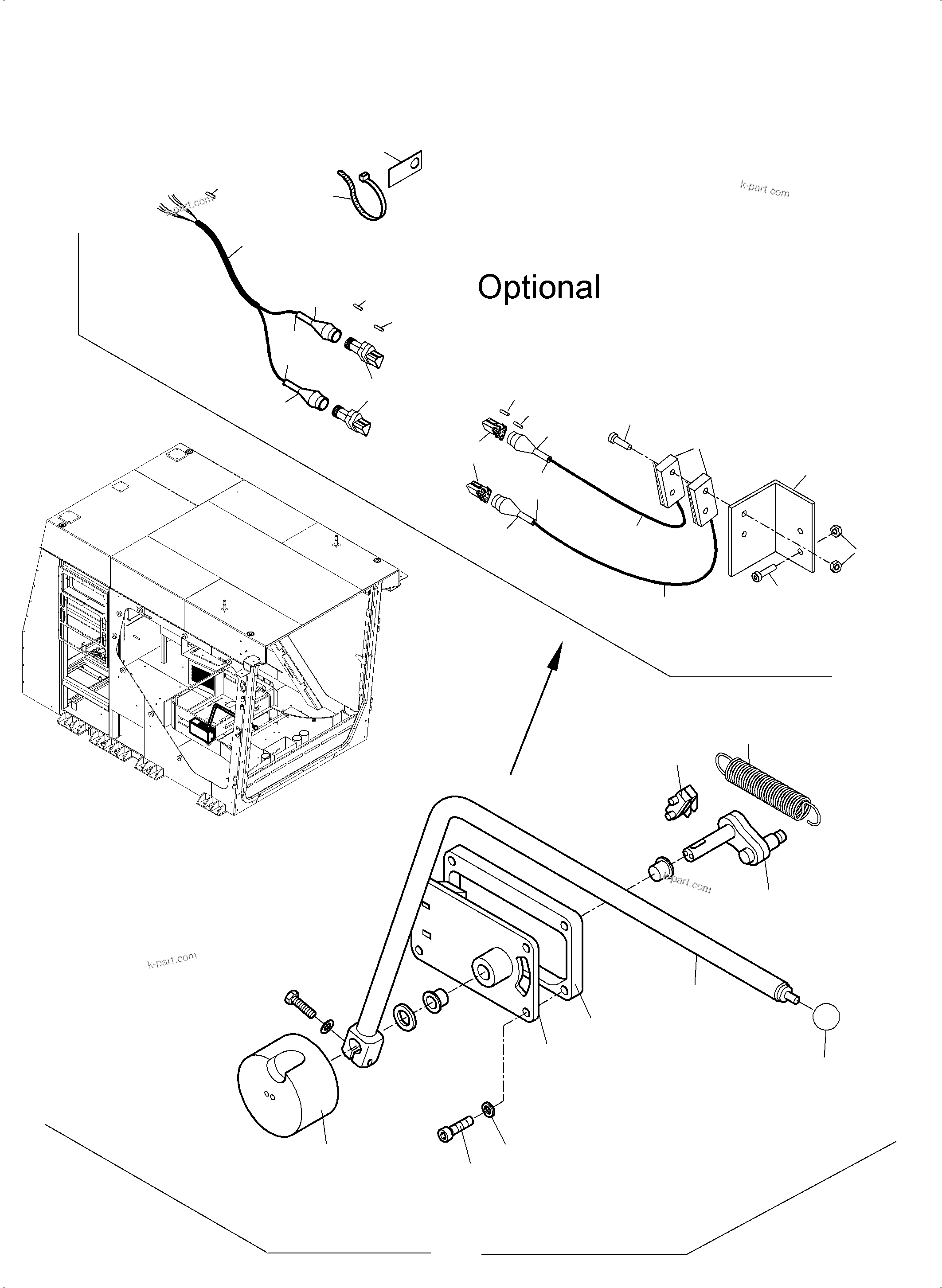 Komatsu parts book diagram for PC4000-6E S/N 08286: OPERATOR'S CAB PART 1