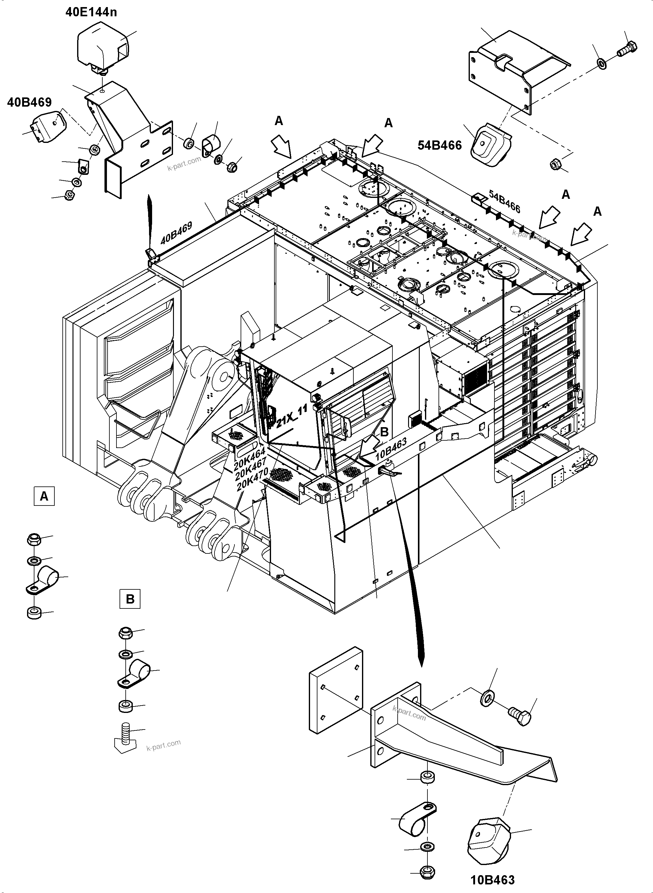 Komatsu parts book diagram for PC4000-6E S/N 08286: CAMERASYSTEM