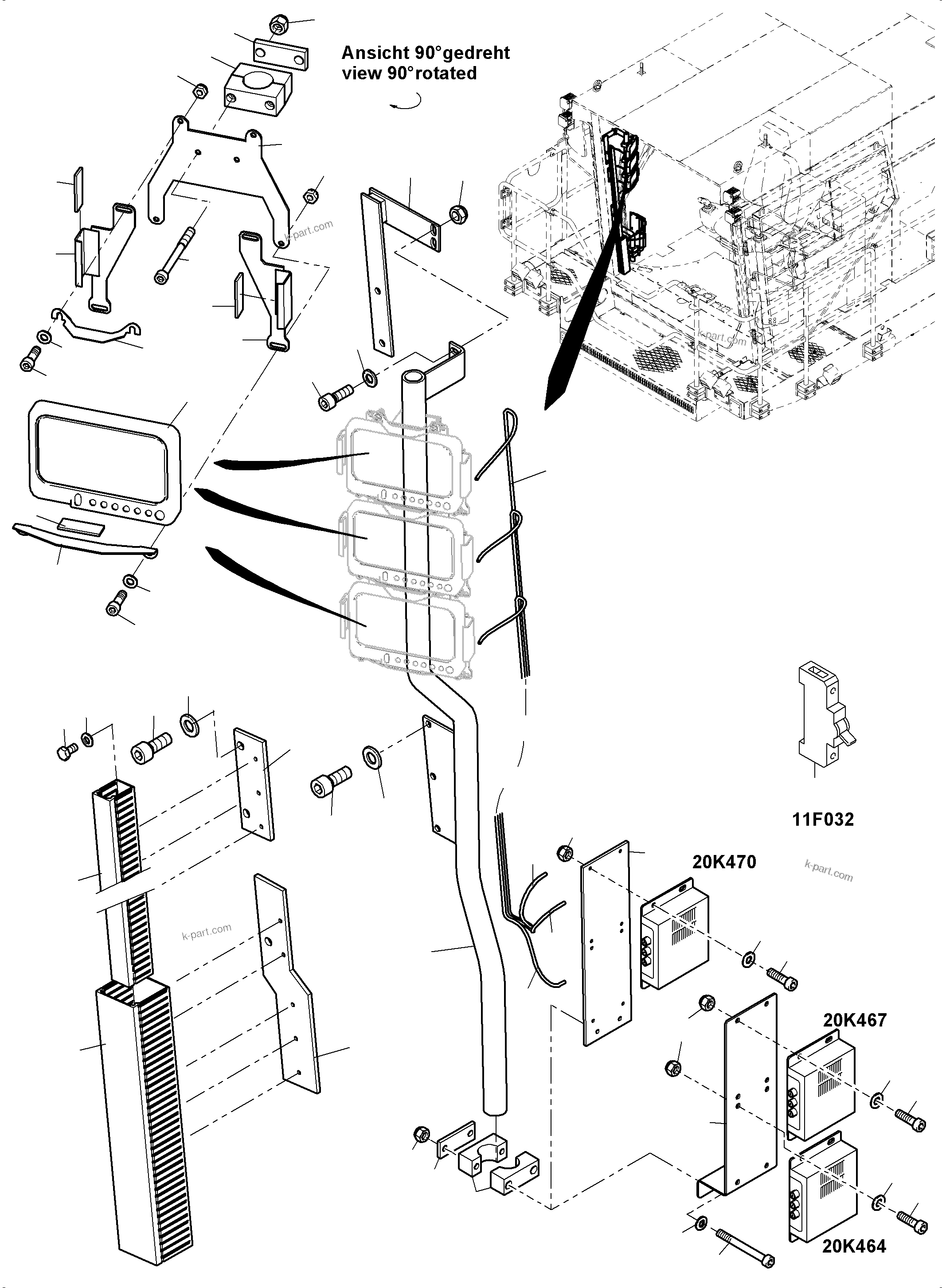 Komatsu parts book diagram for PC4000-6E S/N 08286: CAMERASYSTEM