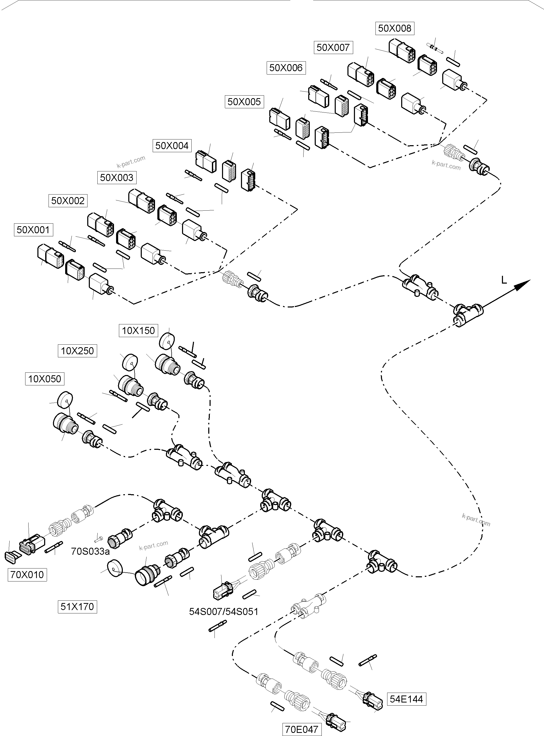 Komatsu parts book diagram for PC4000-6E S/N 08286: LIGHTING EQUIPMENT