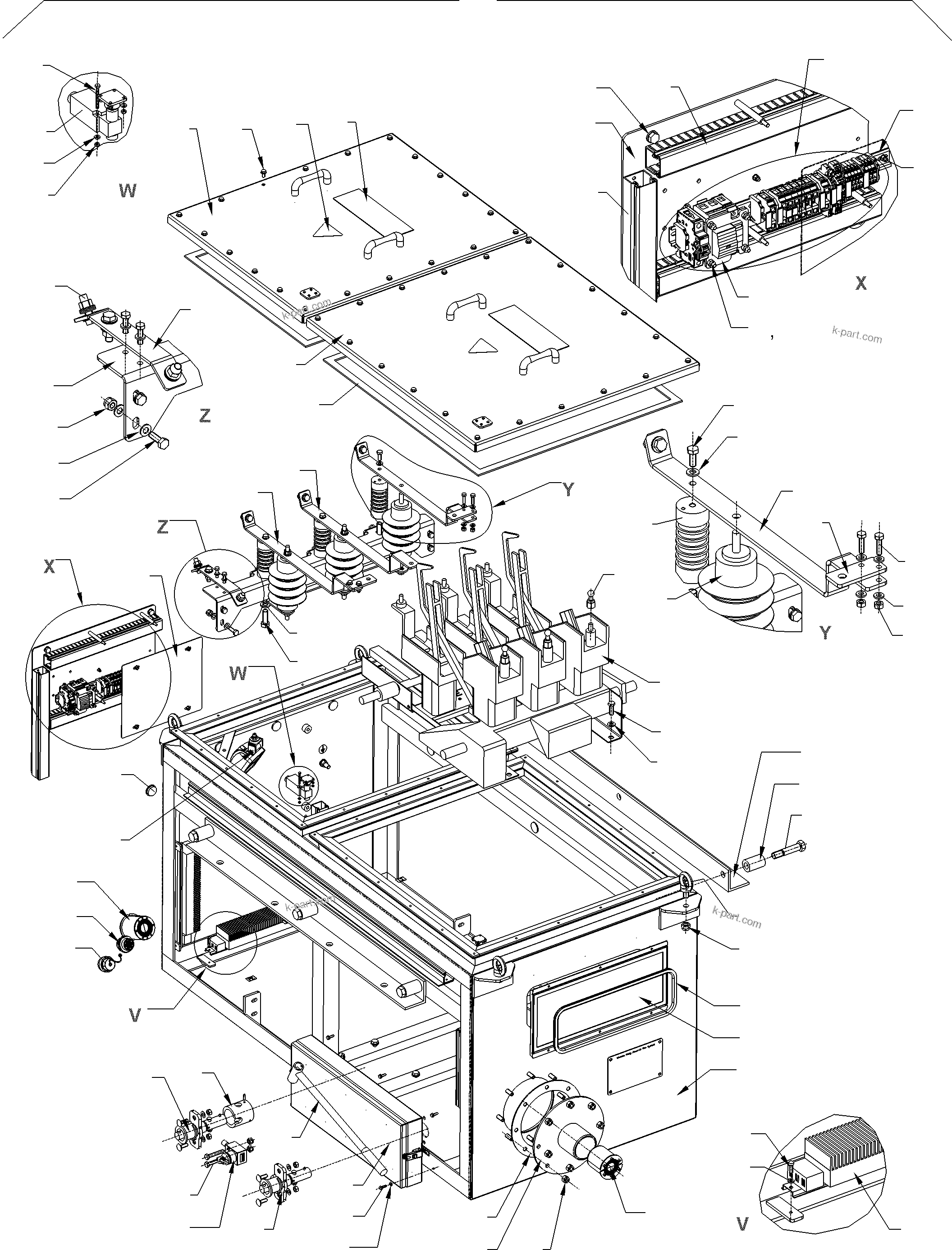 Komatsu parts book diagram for PC4000-6E S/N 08286: JUNCTION BOX