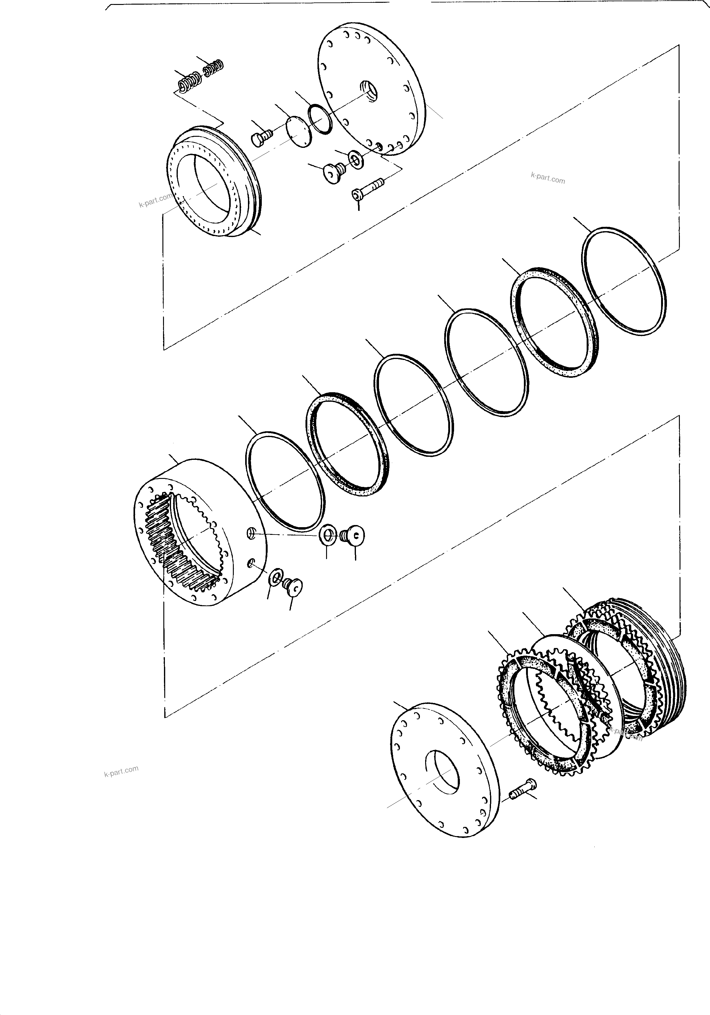 Komatsu parts book diagram for PC8000-1E S/N 12024: DISK BRAKE
