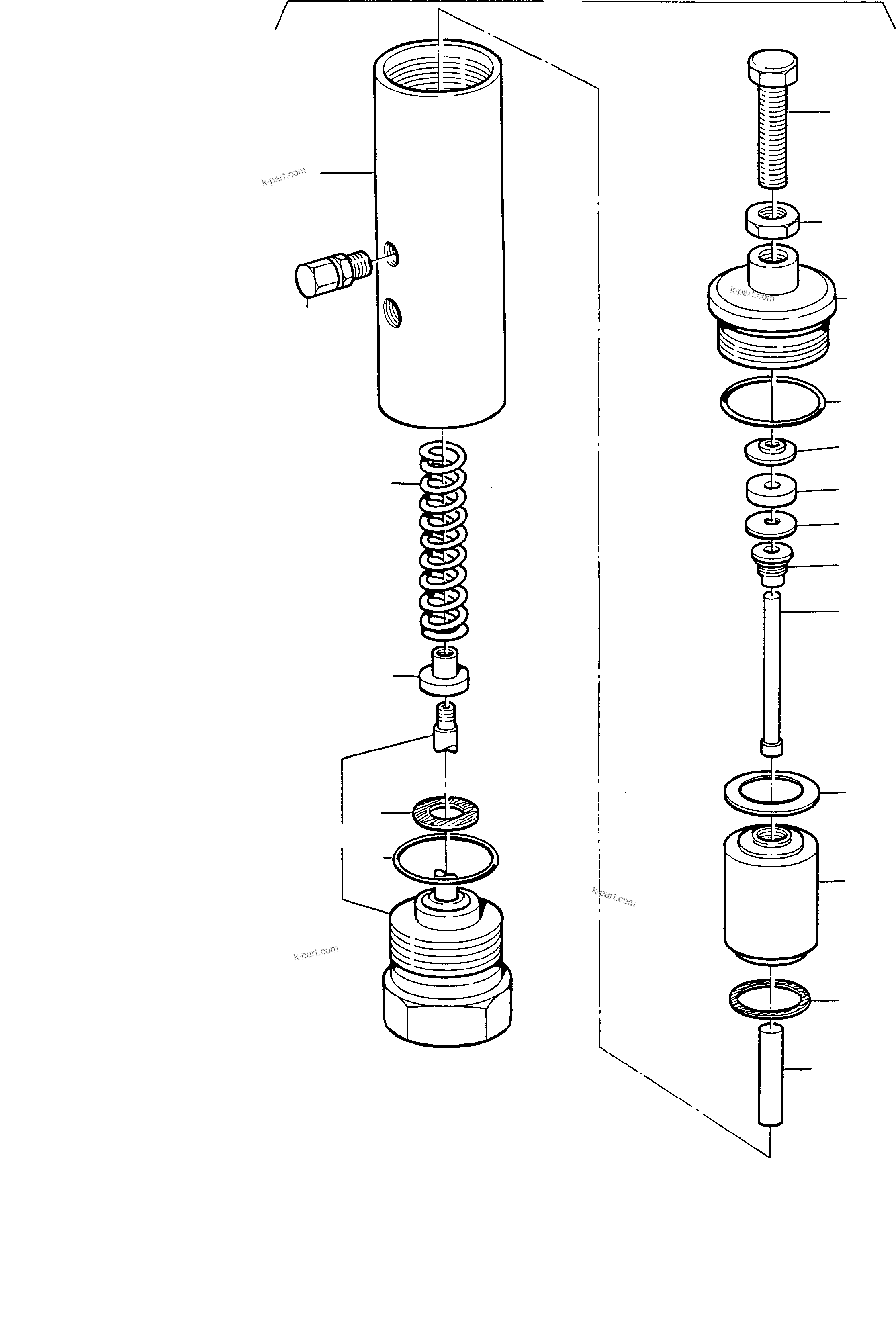 Komatsu parts book diagram for PC8000-1E S/N 12024: METERING VALVE
