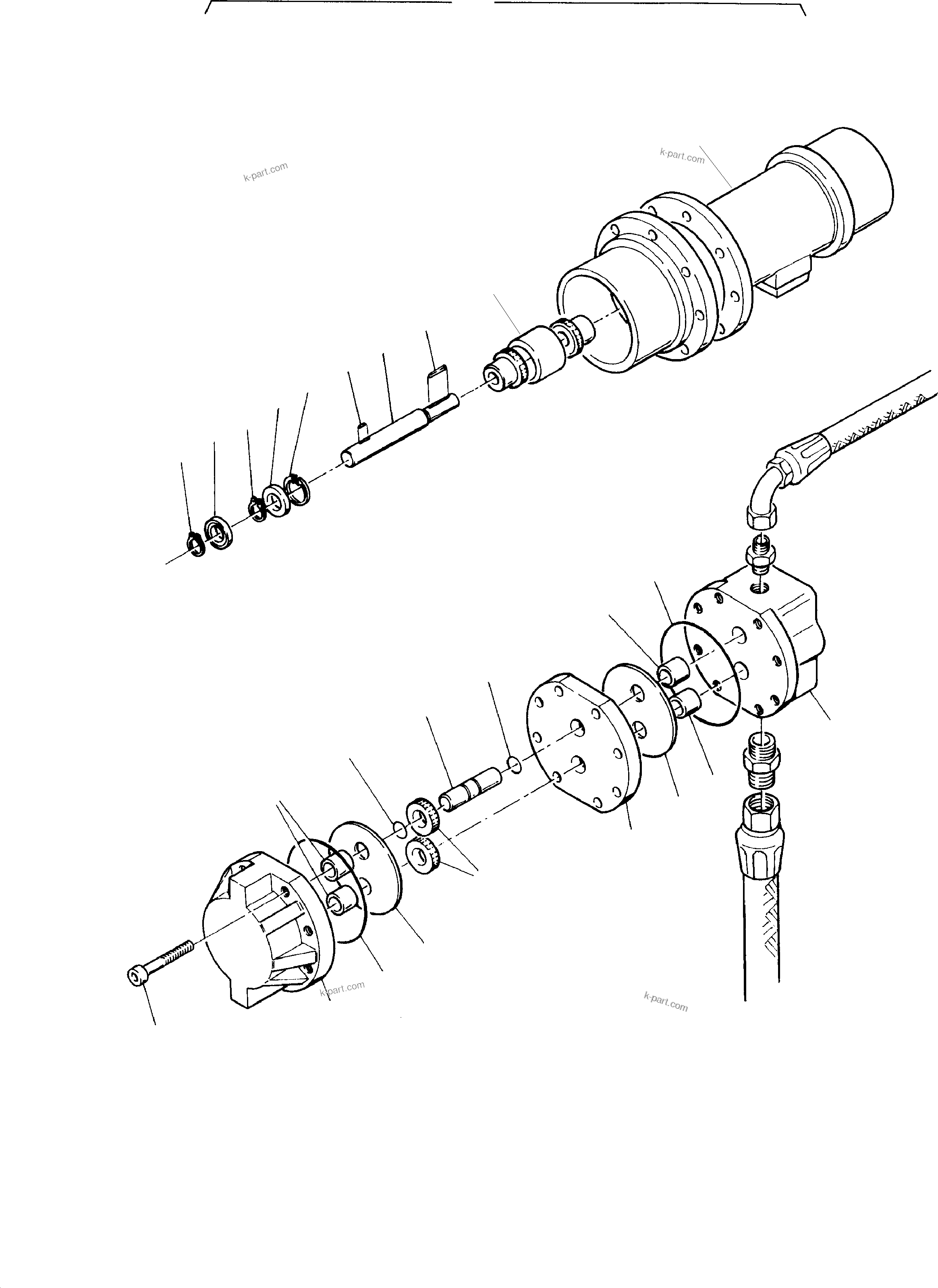 Komatsu parts book diagram for PC8000-1E S/N 12024: GEAR PUMP UNIT