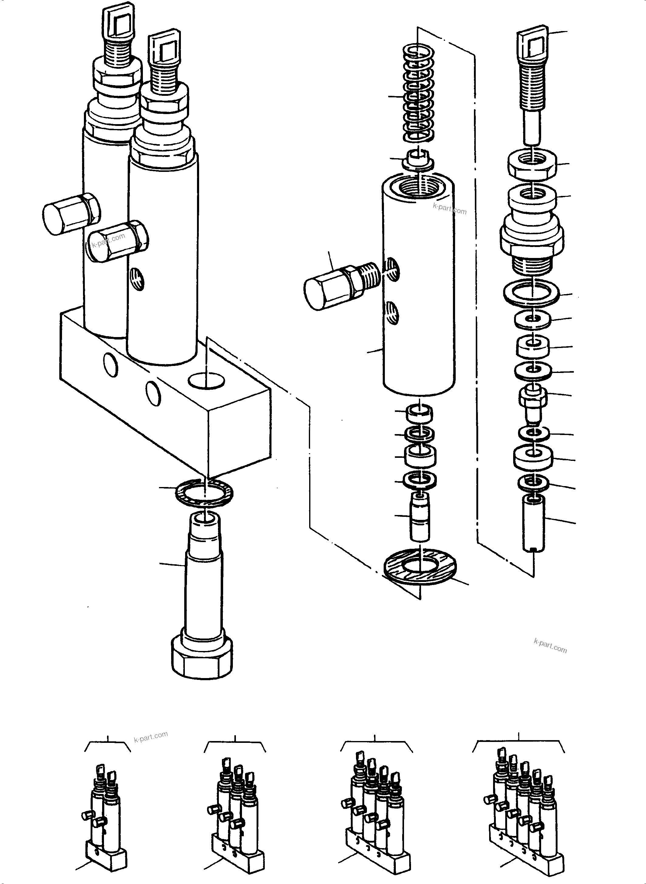 Komatsu parts book diagram for PC8000-1E S/N 12024: METERING VALVE