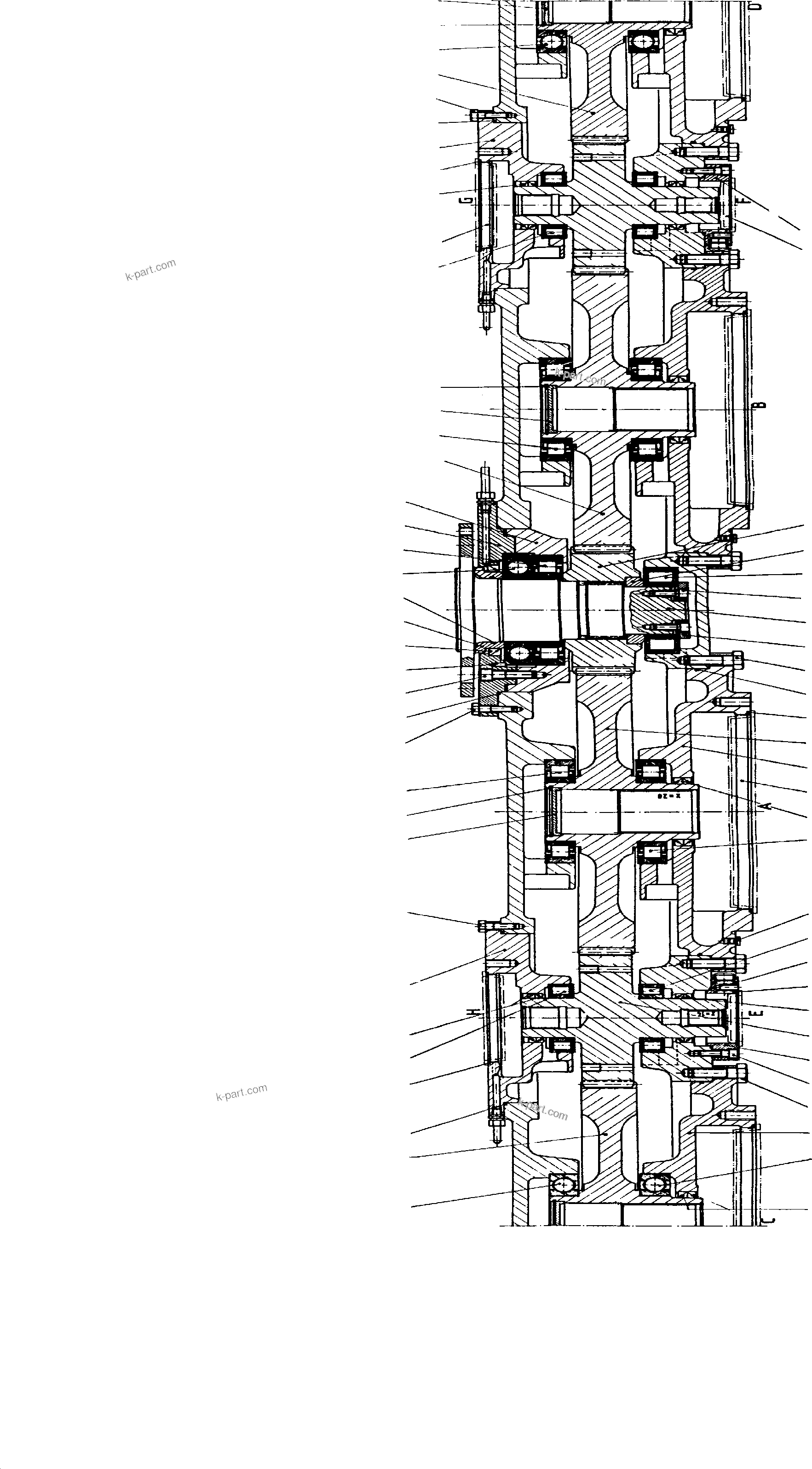 Komatsu parts book diagram for PC8000-1E S/N 12024: PUMP DISTRIBUTOR GEAR