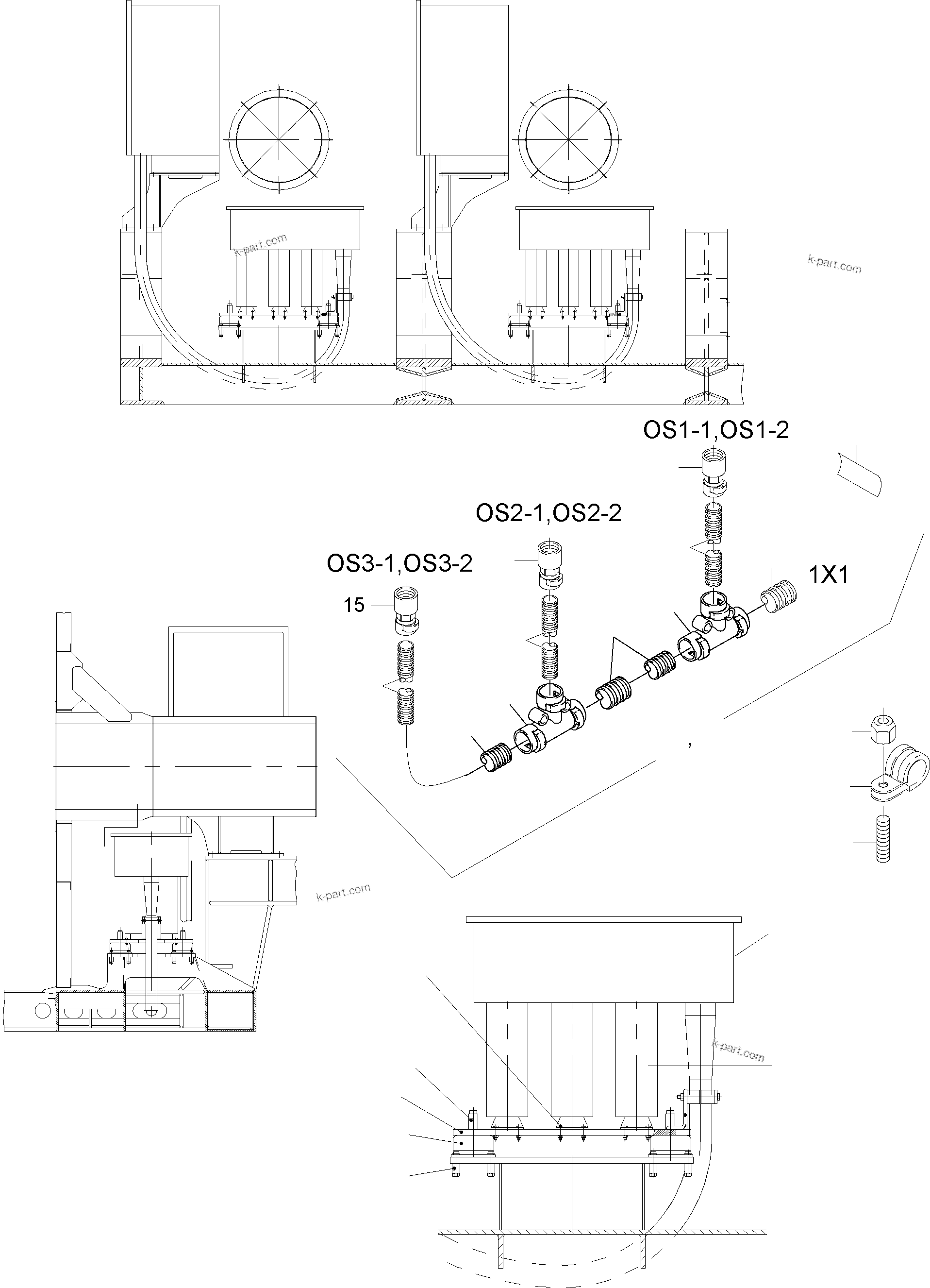Komatsu parts book diagram for PC8000-1E S/N 12024: CAPACITOR ARR.