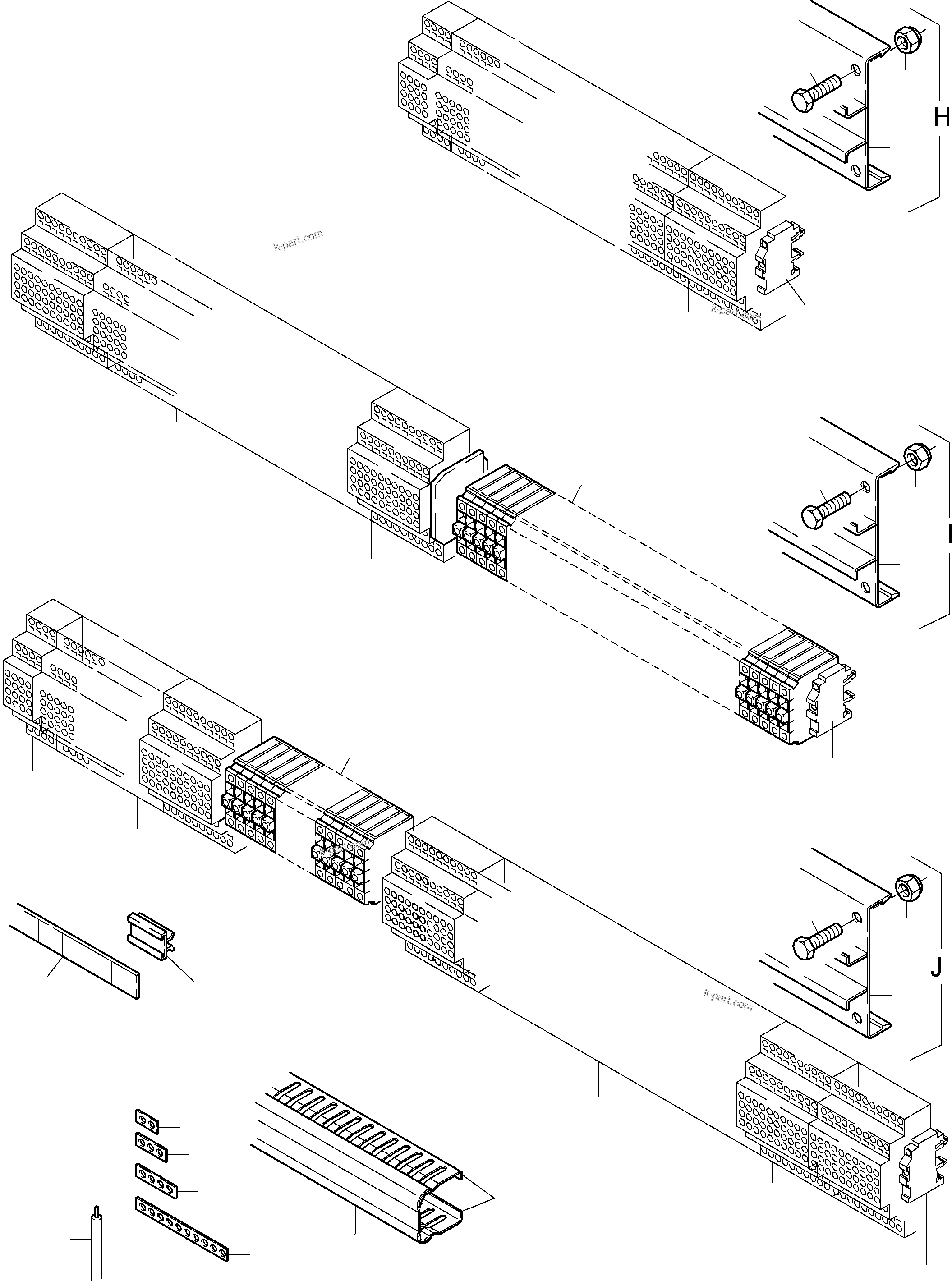 Komatsu parts book diagram for PC8000-1E S/N 12024: MAIN SWITCH BOX IN CAB SUPPORT