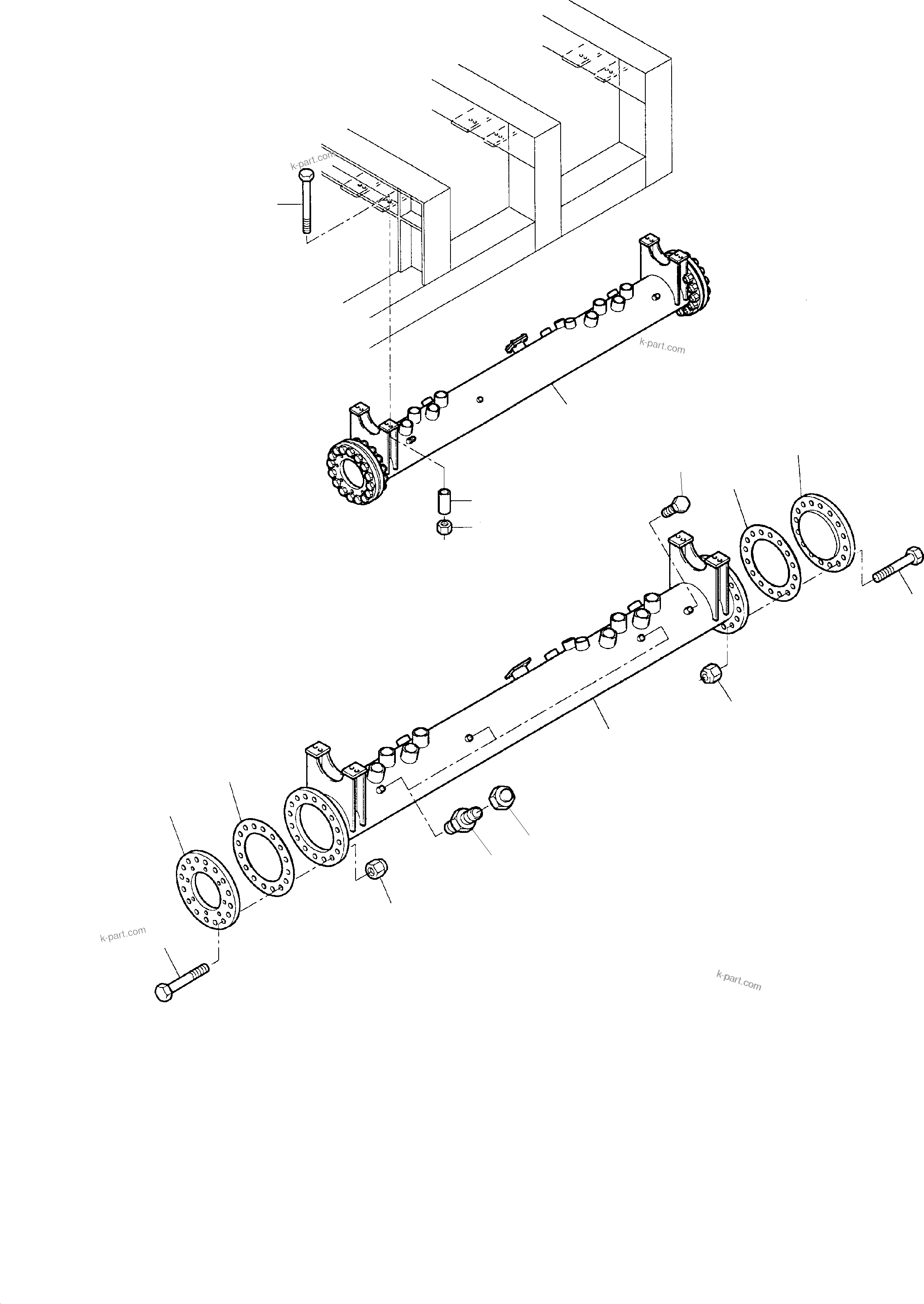 Komatsu parts book diagram for PC8000-1E S/N 12024: SUCTION TANK