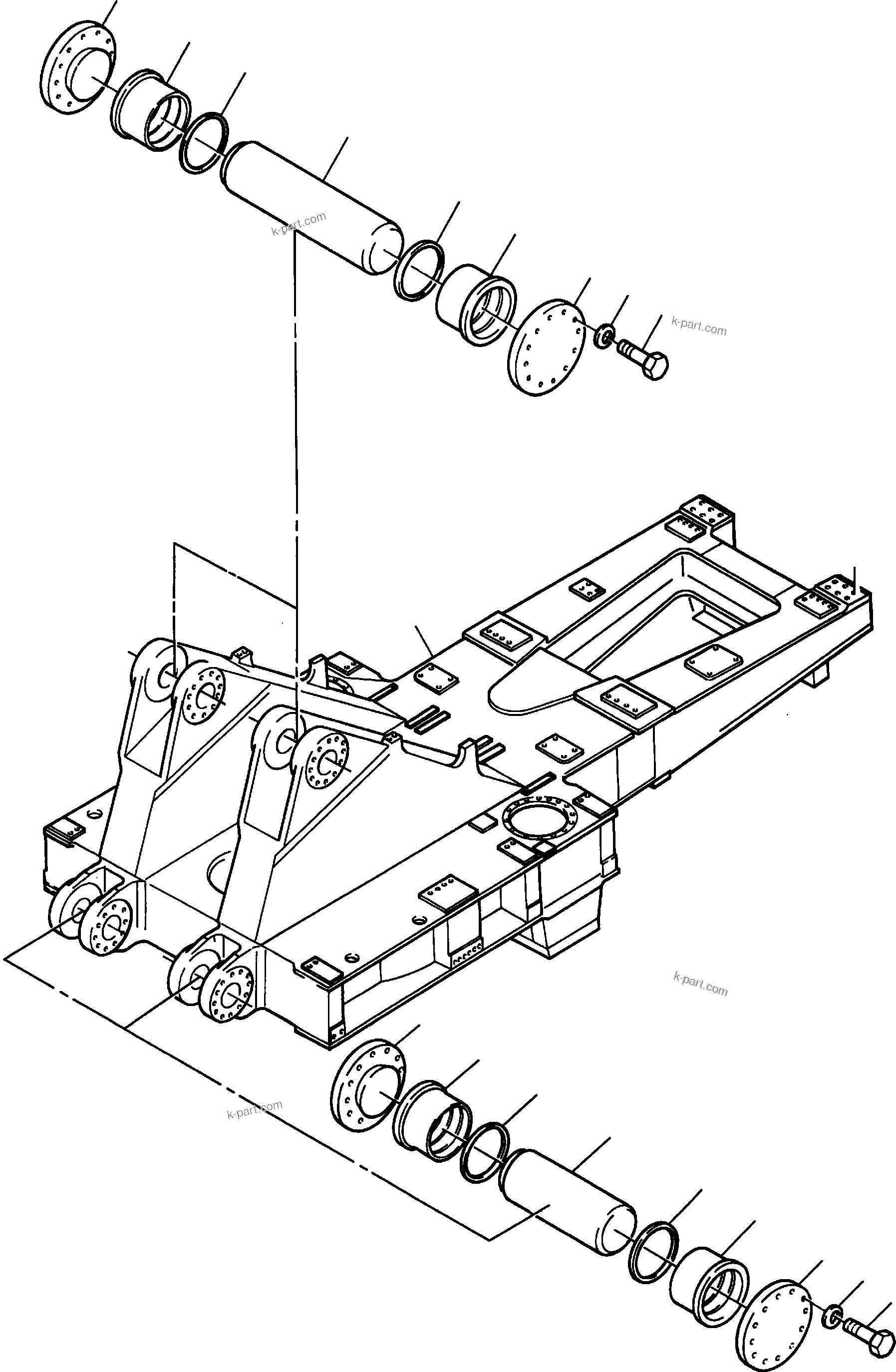 Komatsu parts book diagram for PC8000-1E S/N 12024: SUPERSTRUCTURE PLATFORM