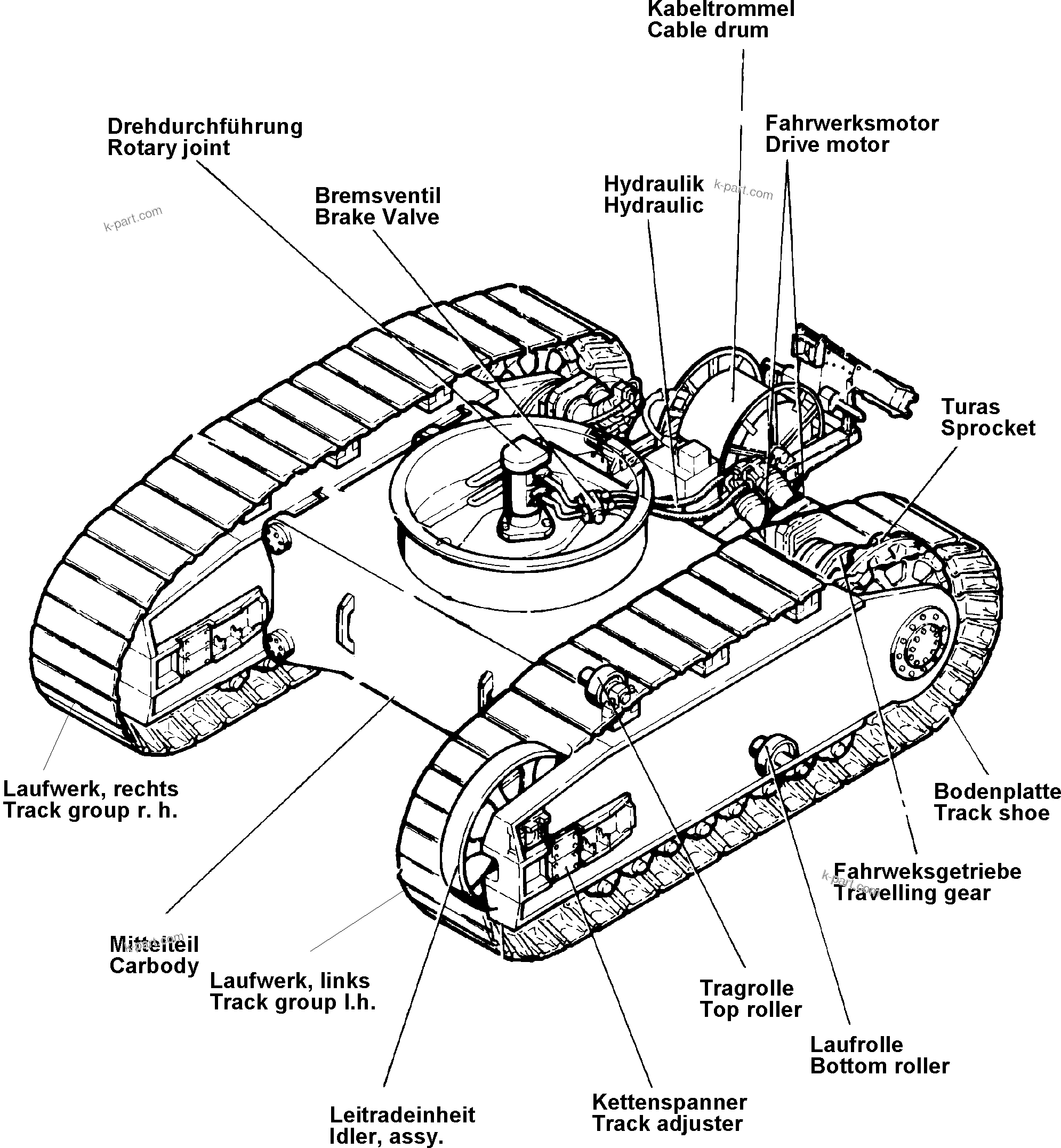 Komatsu parts book diagram for PC8000-6E S/N 12061: 