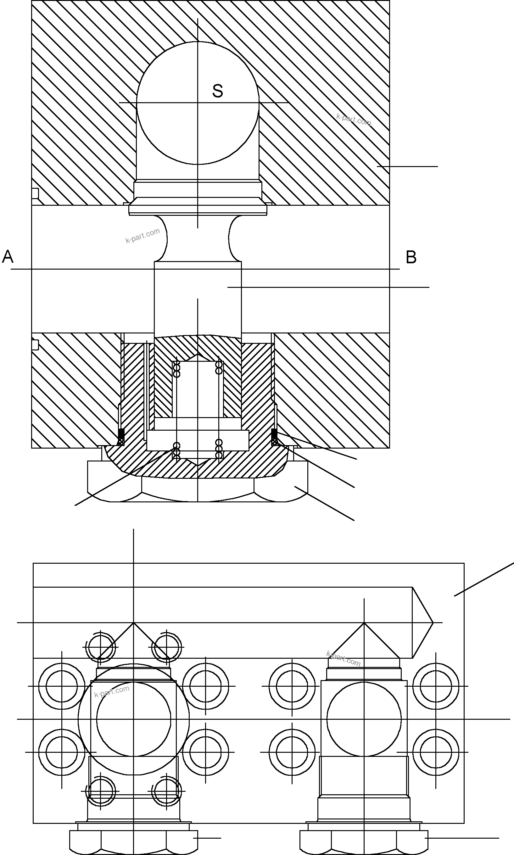 Komatsu parts book diagram for PC8000-6E S/N 12061: NON RETURN VALVE
