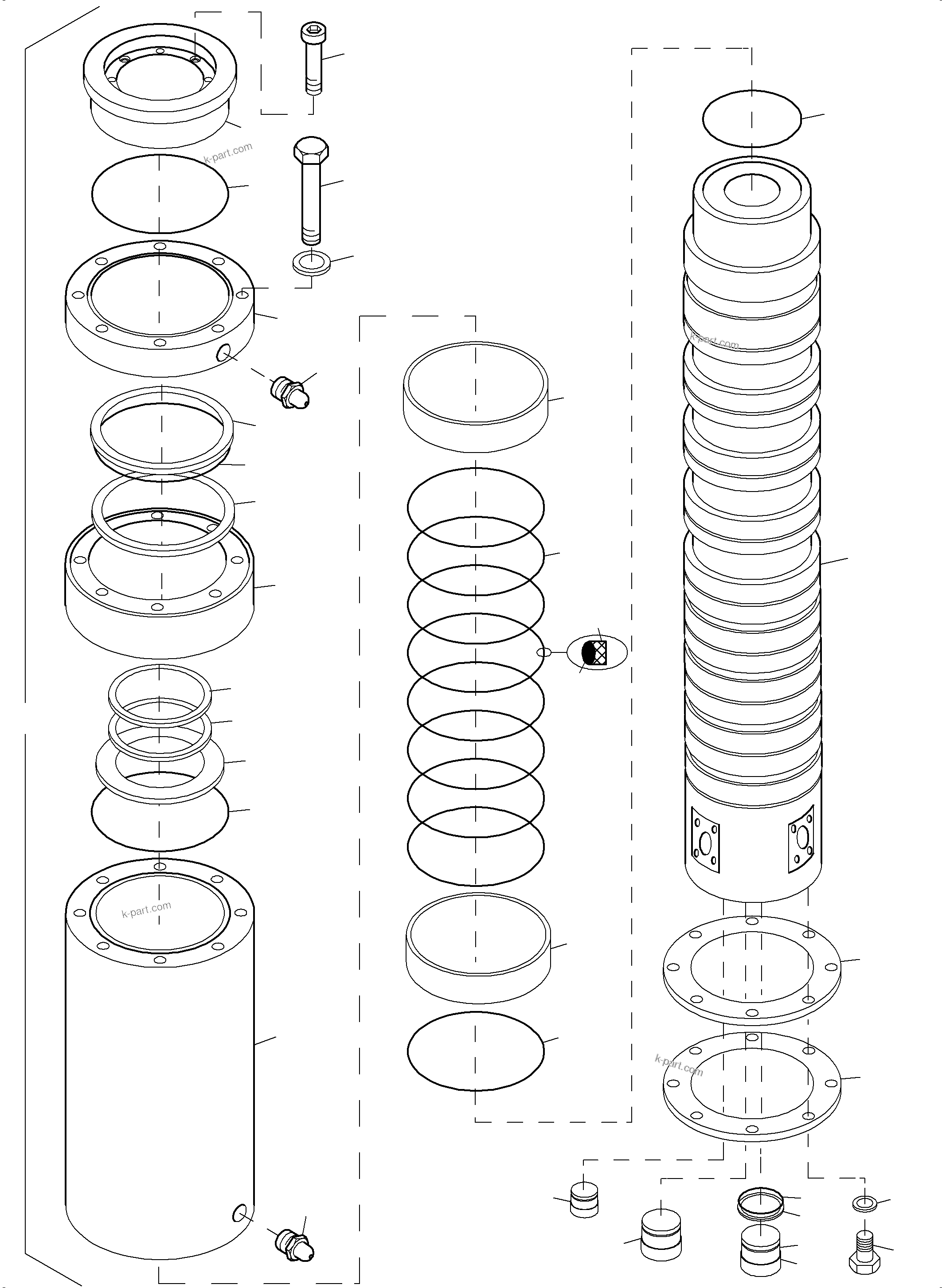 Komatsu parts book diagram for PC8000-6E S/N 12061: ROTARY JOINT