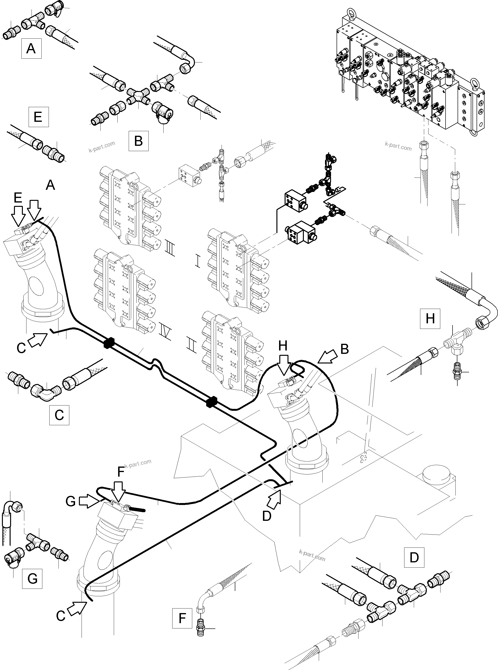 Komatsu parts book diagram for PC8000-6E S/N 12061: CONTROL - SLEW GEAR