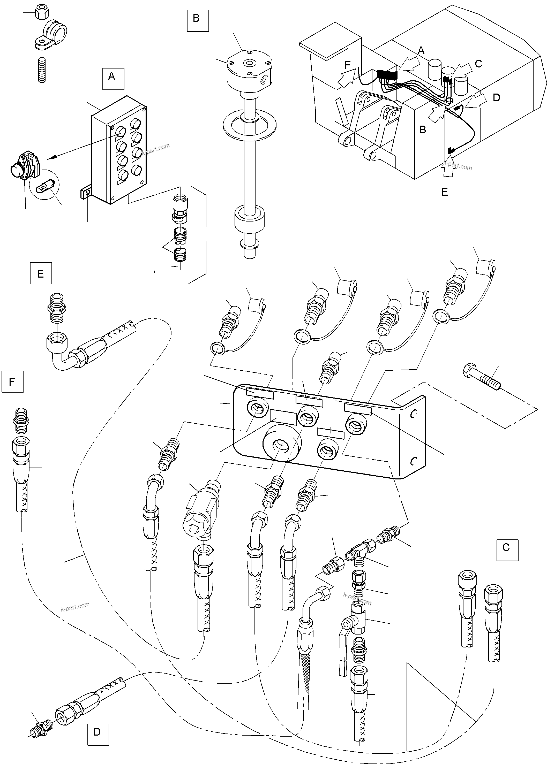 Komatsu parts book diagram for PC8000-6E S/N 12061: REFUELING EQUIPMENT