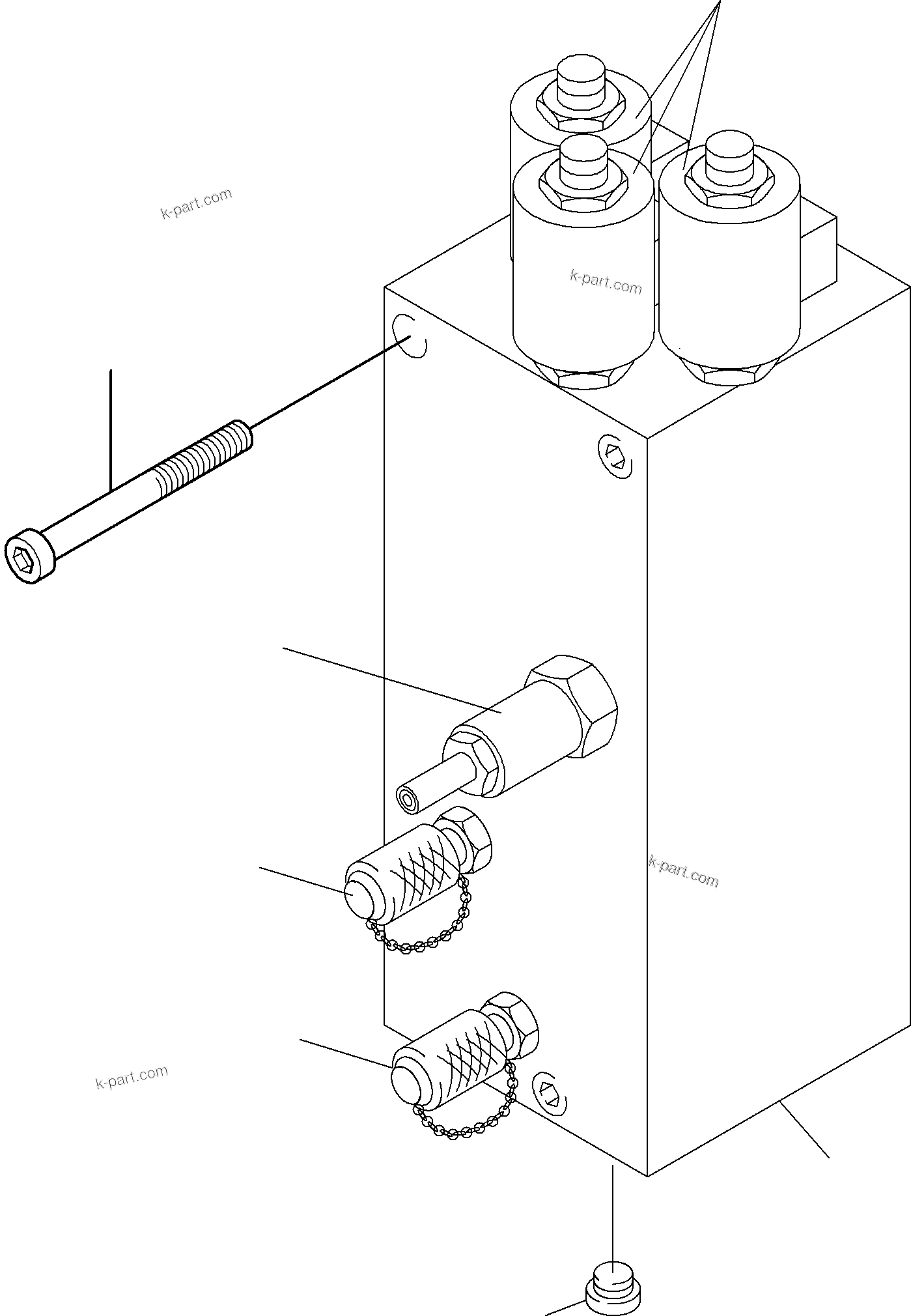 Komatsu parts book diagram for PC8000-6E S/N 12061: VALVE - PUMP REGULATION