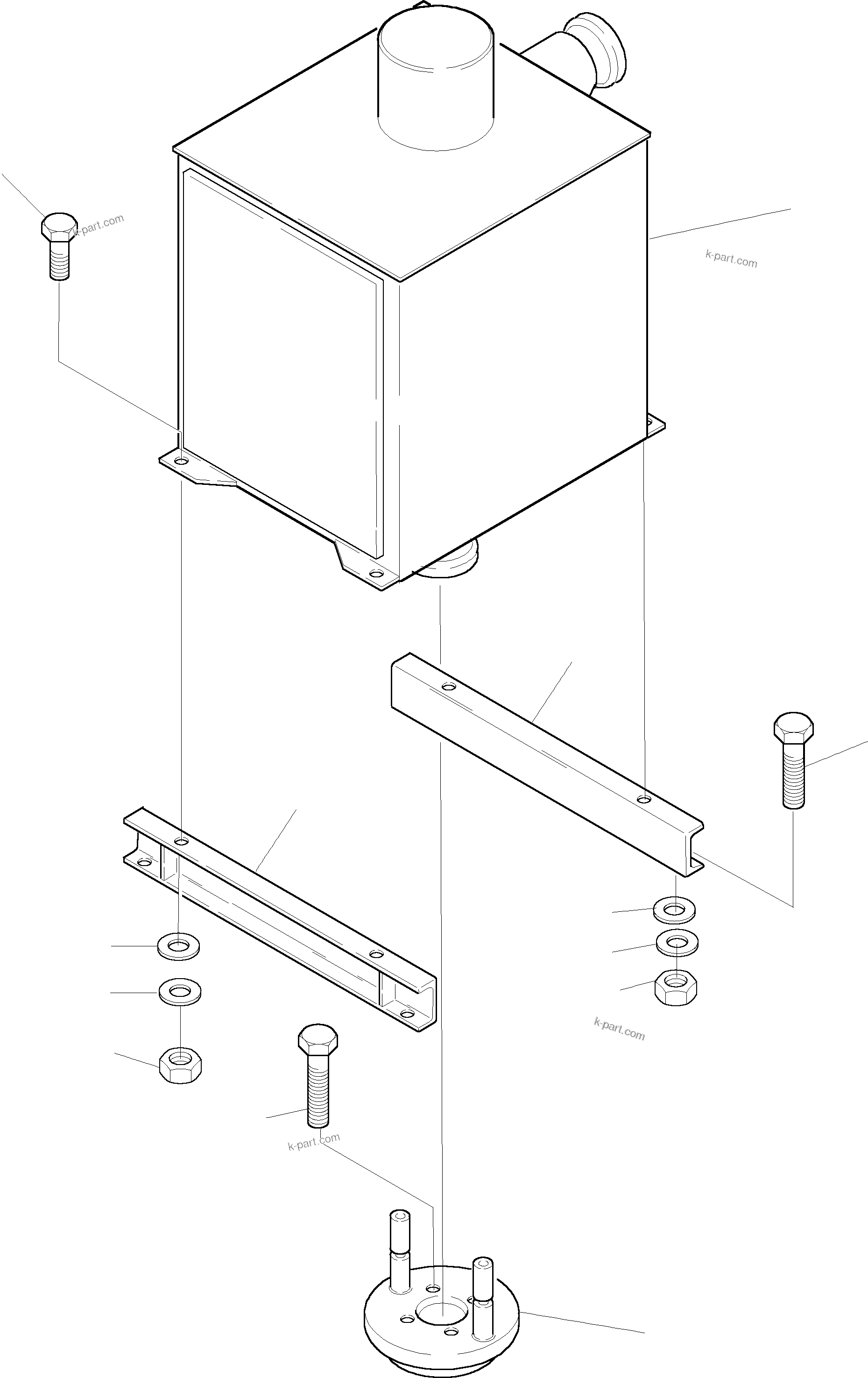 Komatsu parts book diagram for PC8000-6E S/N 12061: SLIP RING MOUNTING