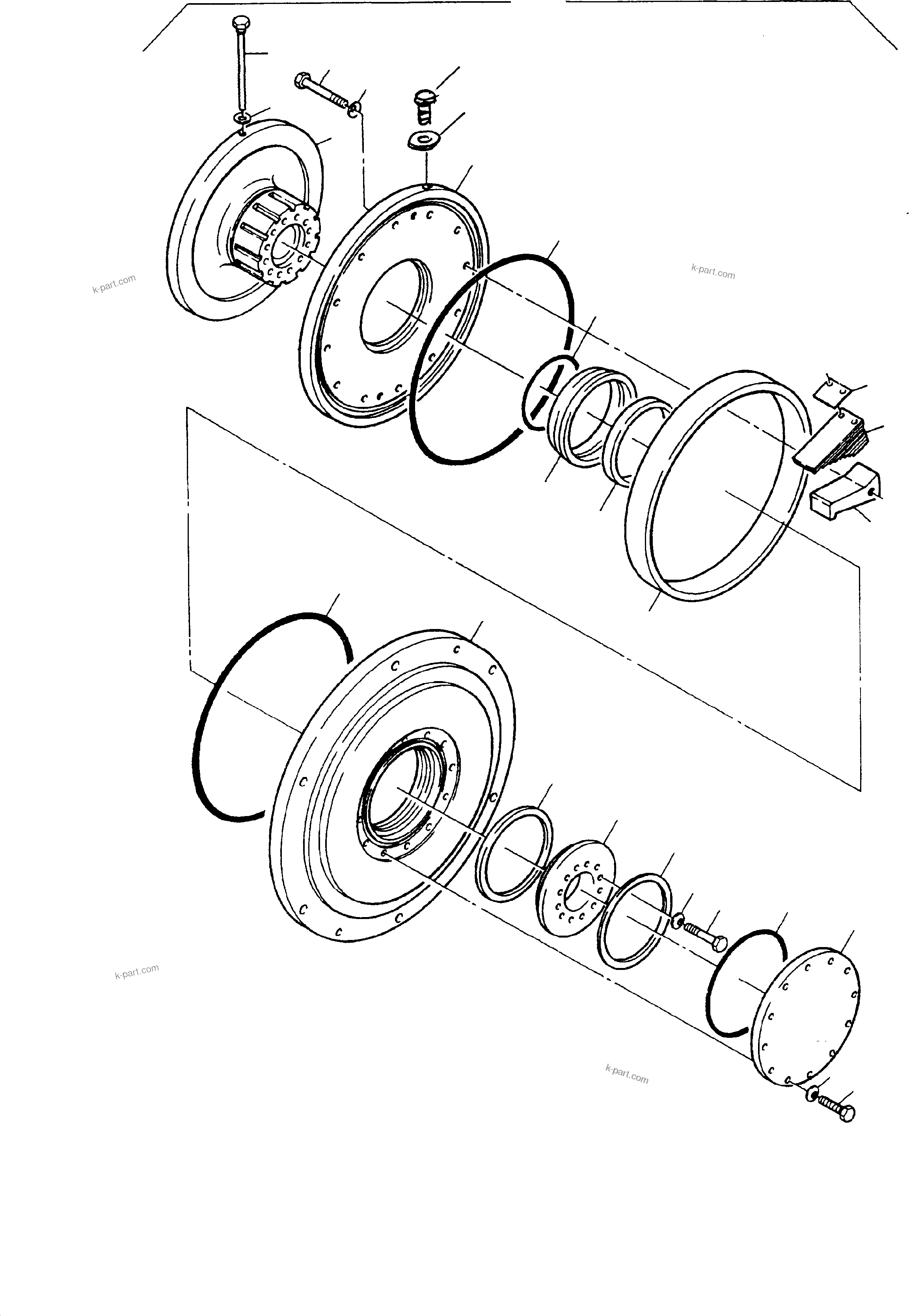 Komatsu parts book diagram for PC8000-6 S/N 12082: COUPLING