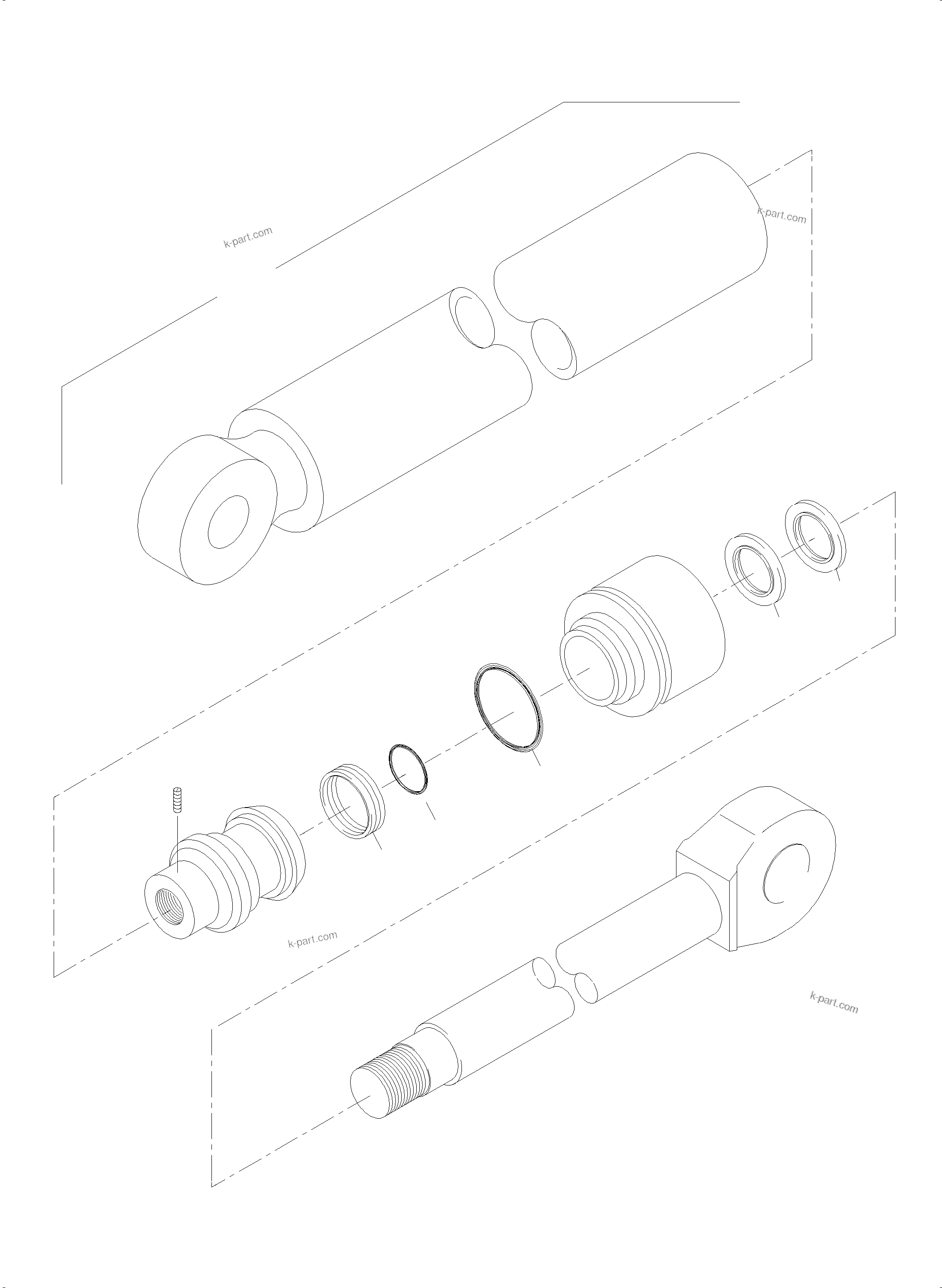 Komatsu parts book diagram for PC8000-6 S/N 12082: HYDRAULIC CYLINDER