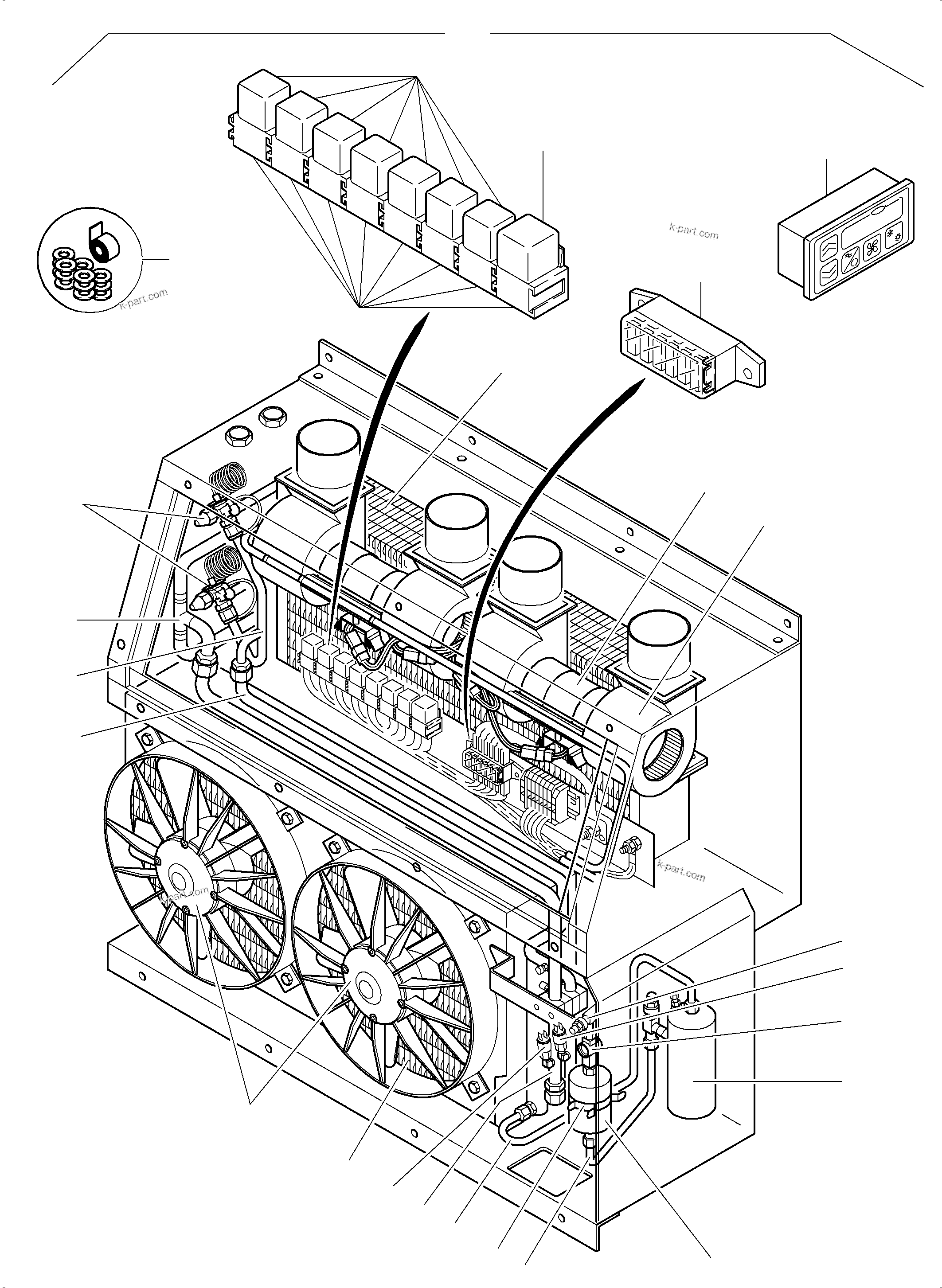 Komatsu parts book diagram for PC8000-6 S/N 12082: AIR CONDITIONING UNIT