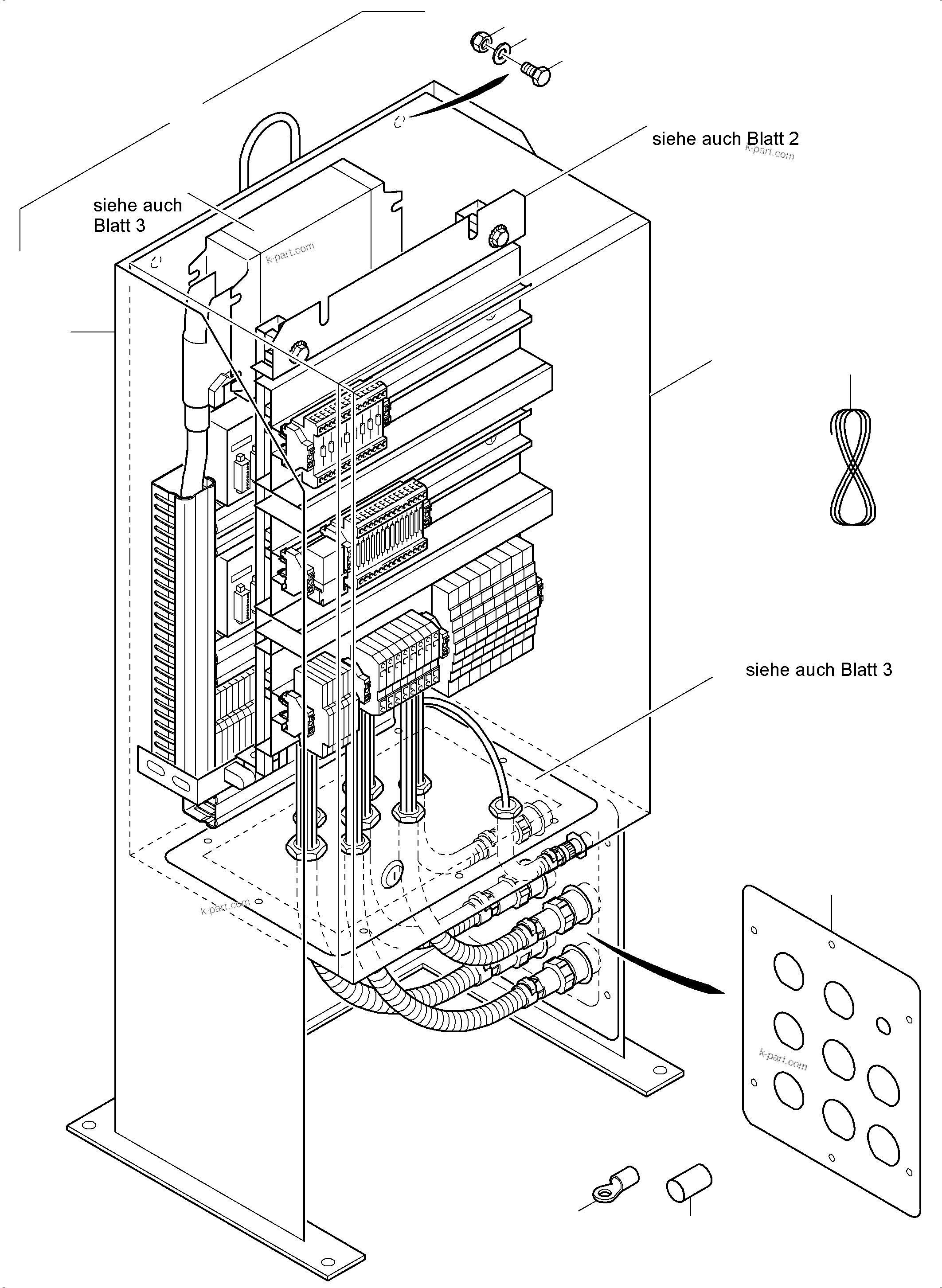 Komatsu parts book diagram for PC8000-6 S/N 12082: SWITCH CABINET ORT 40
