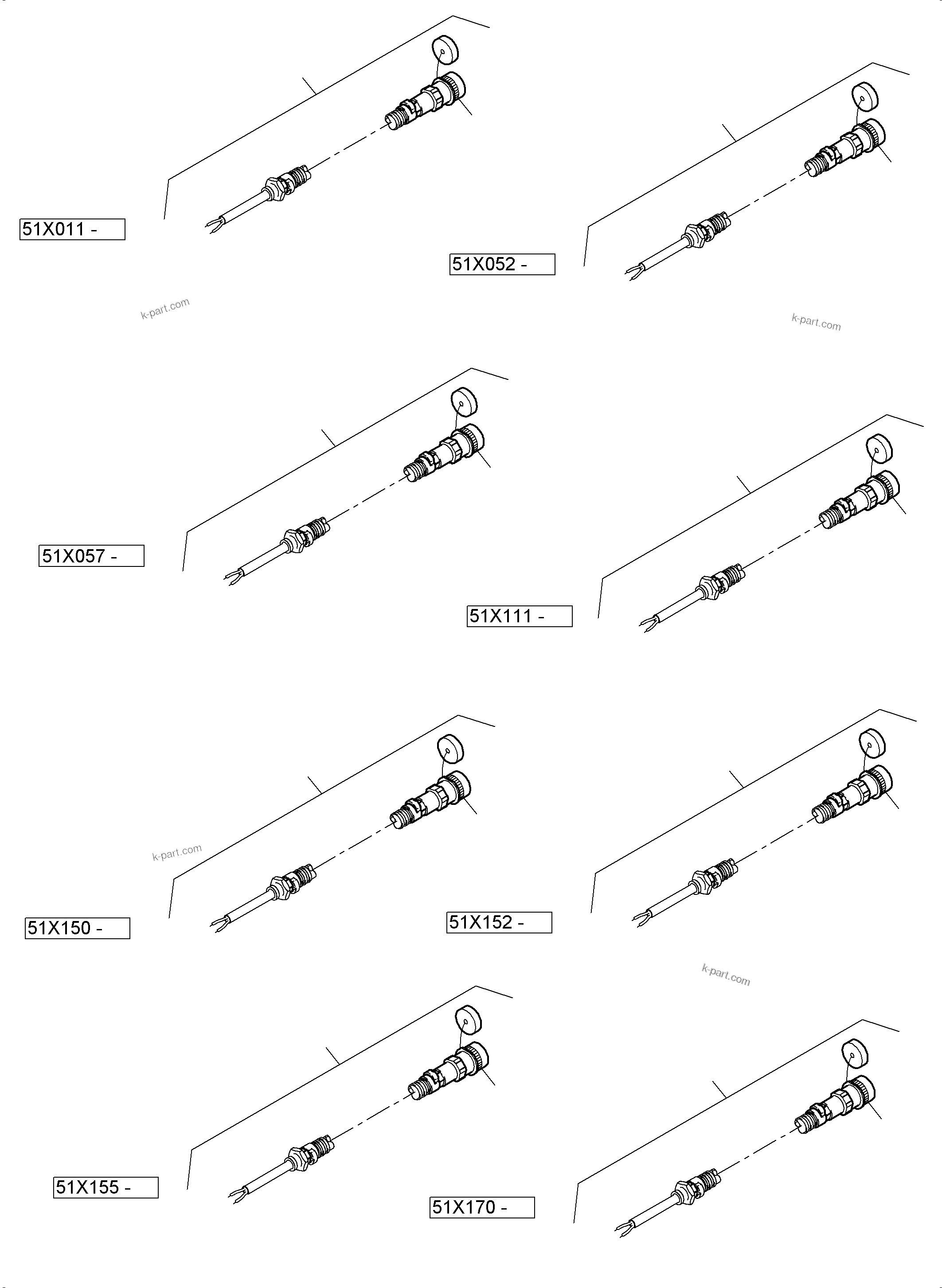 Komatsu parts book diagram for PC8000-6 S/N 12082: SWITCH CABINET ORT 51