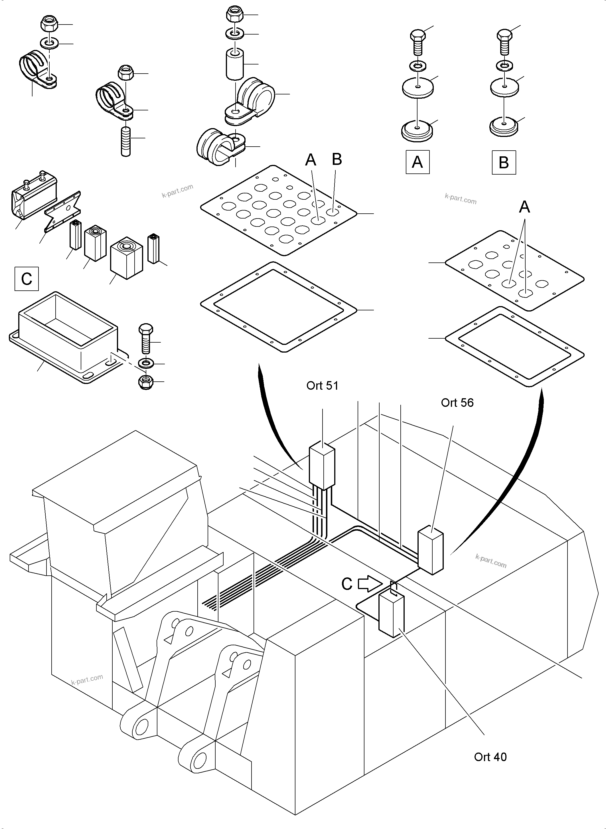 Komatsu parts book diagram for PC8000-6 S/N 12082: E-PARTS CONTROLLER